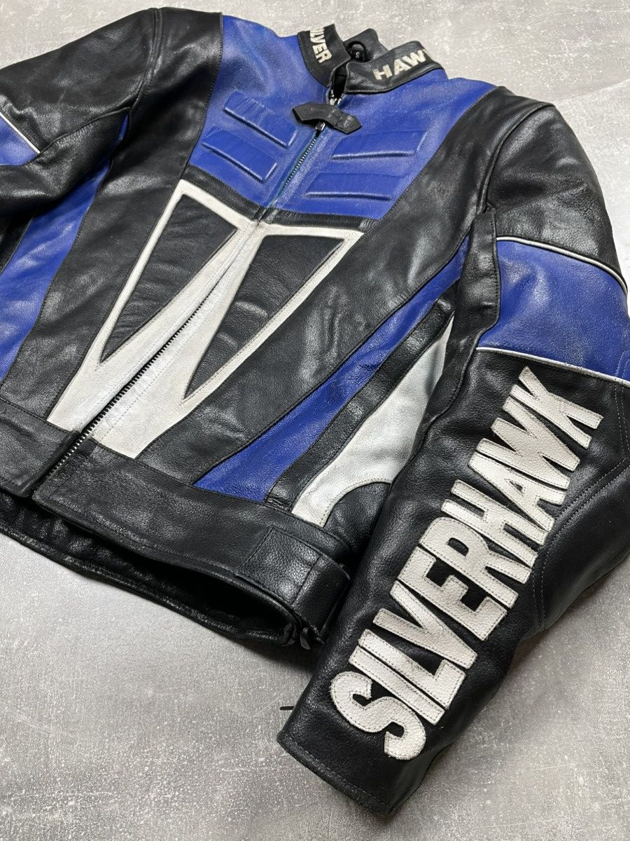 Genuine Leather × Vintage Rare! Vintage Racing Leather Biker Jacket 90s Size US M / EU 48-50 / 2 - 3 Thumbnail