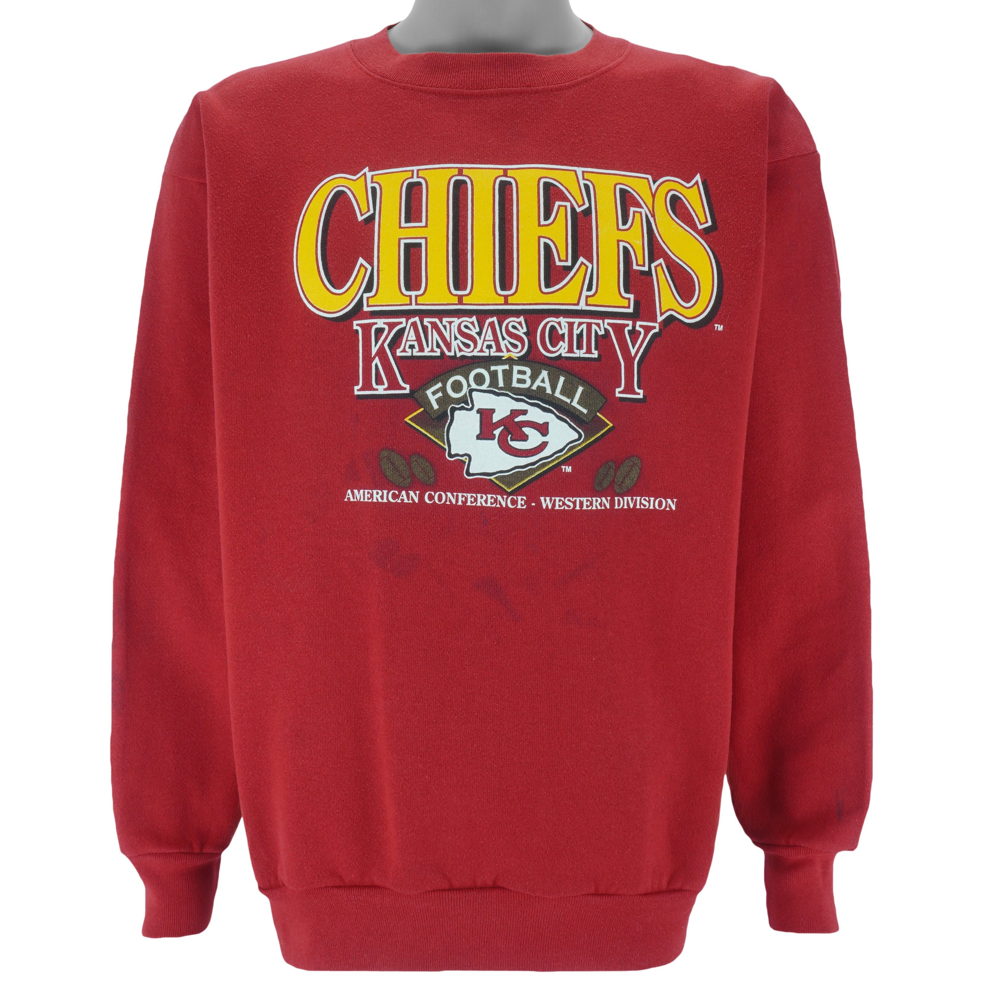 NFL (Spectator) - Kansas City Chiefs Crew Neck Sweatshirt 1990s Size US L / EU 52-54 / 3 - 1 Thumbnail