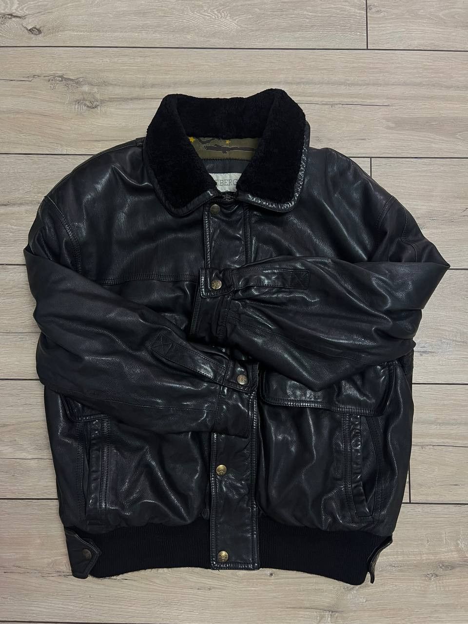 Iceberg Iceberg Vintage Leather Bomber Jacket Insulated Motorcycle Size US M / EU 48-50 / 2 - 2 Thumbnail