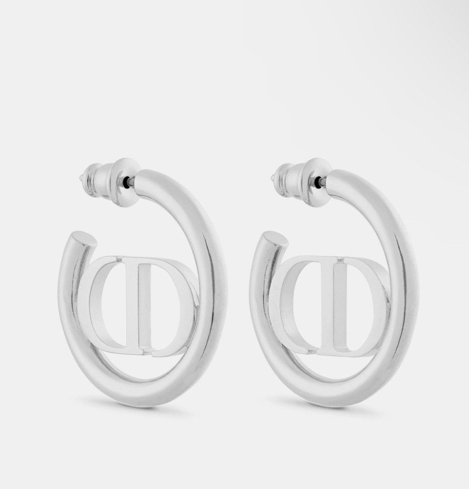 Christian Dior 30 MONTAIGNE EARRINGS Silver-Finish Metal