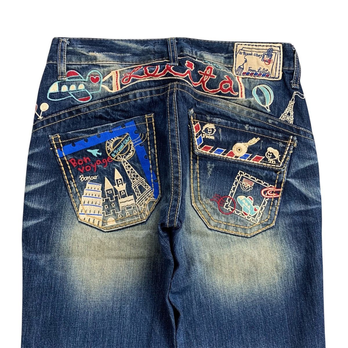 Japanese Brand Lolita Yoshitomo Nara Exotic Faded Distressed Pants Size US 31 - 10 Thumbnail