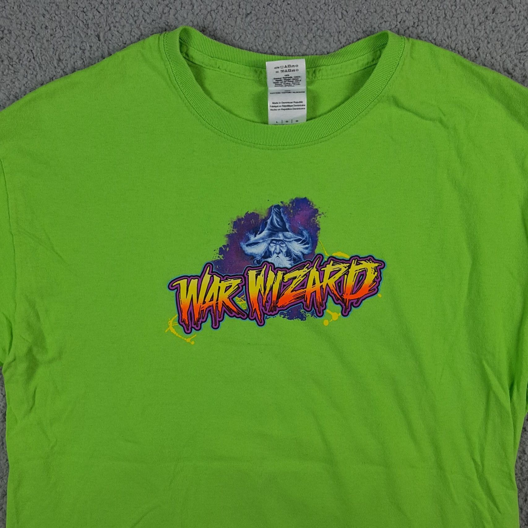 Gildan VINTAGE Gildan Y2K Monster Truck Wizard T-Shirt Men's Small Green Grunge Magic 00s Retro Size US S / EU 44-46 / 1 - 6 Thumbnail