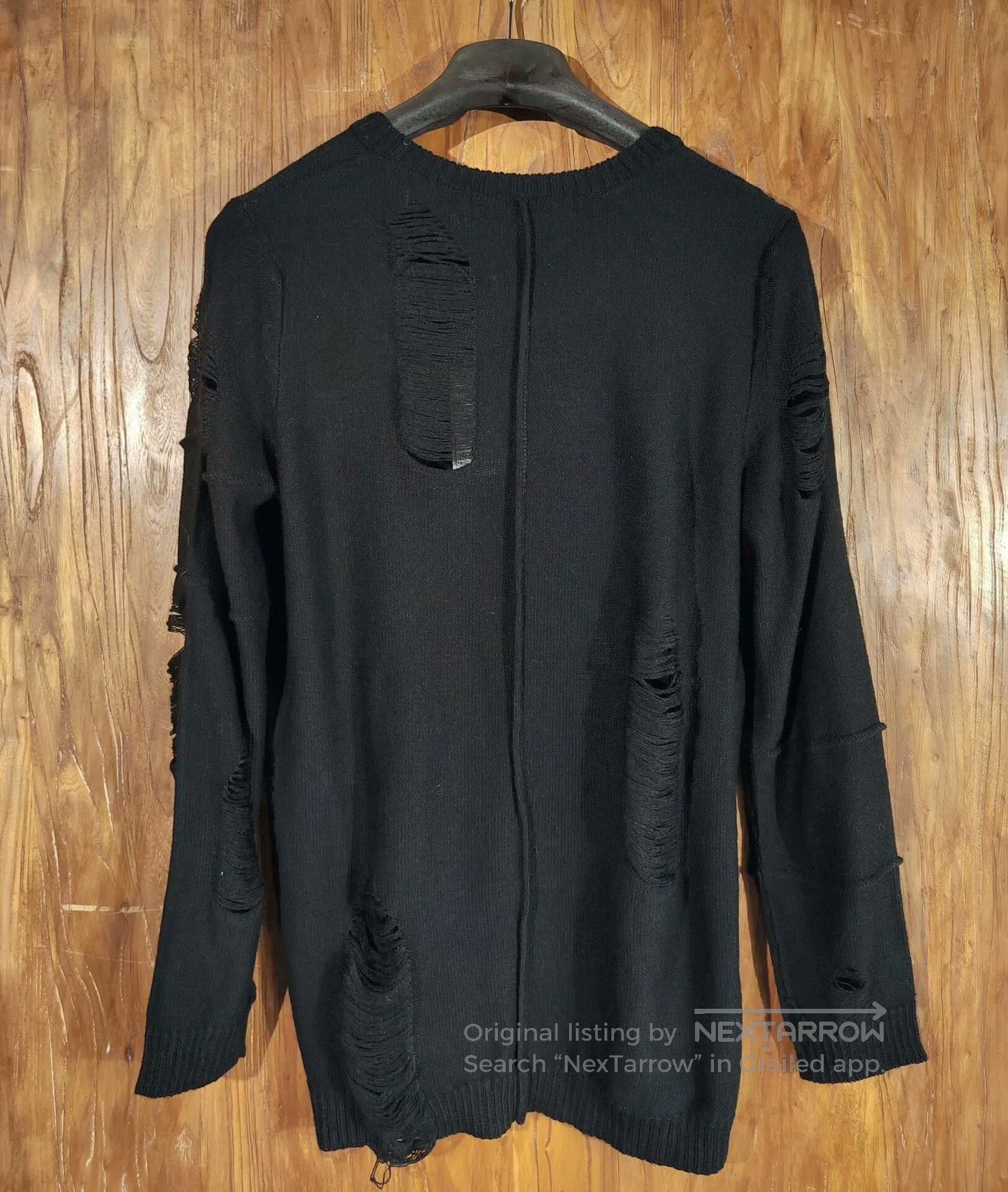 Gene Par Yukio Mishiba Yukio Mishiba Black Distressed Sweater. Size US M / EU 48-50 / 2 - 4 Thumbnail