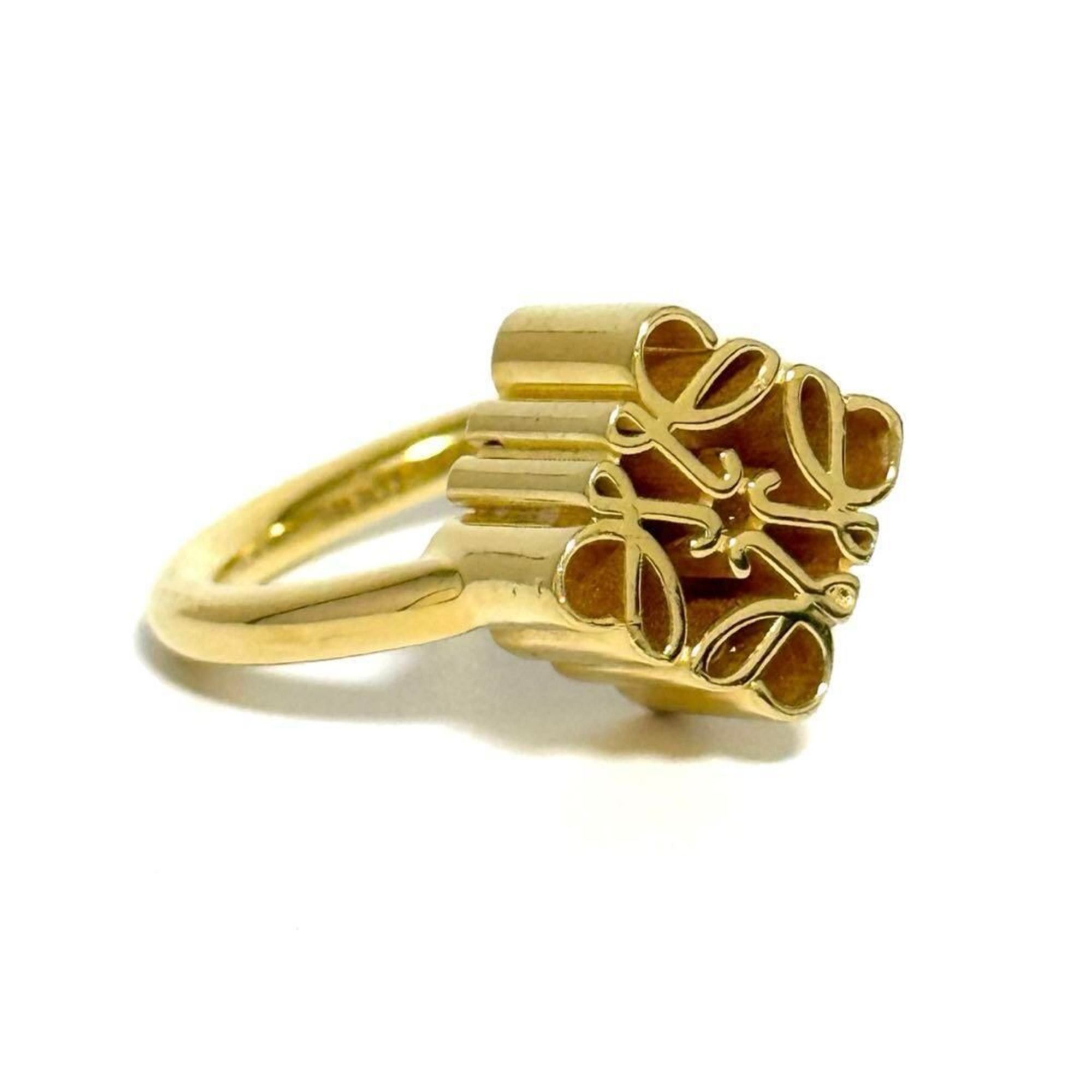 Loewe Loewe single anagram ring in 24k silver finish Size ONE SIZE - 1 Thumbnail