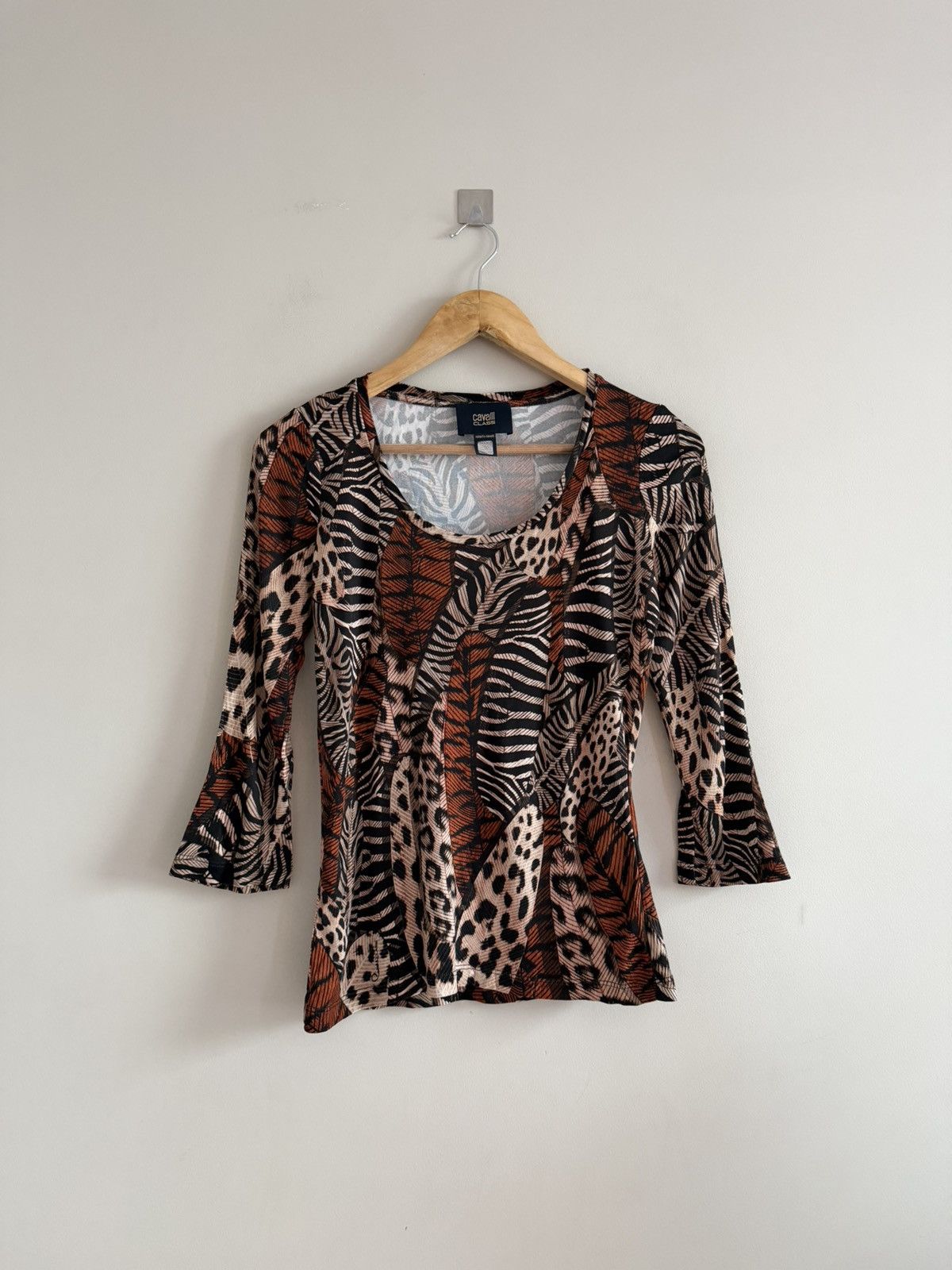 Cavalli Class Cavalli Class Animal Print Mesh Longsleeve Top Size M / US 6-8 / IT 42-44 - 1 Thumbnail
