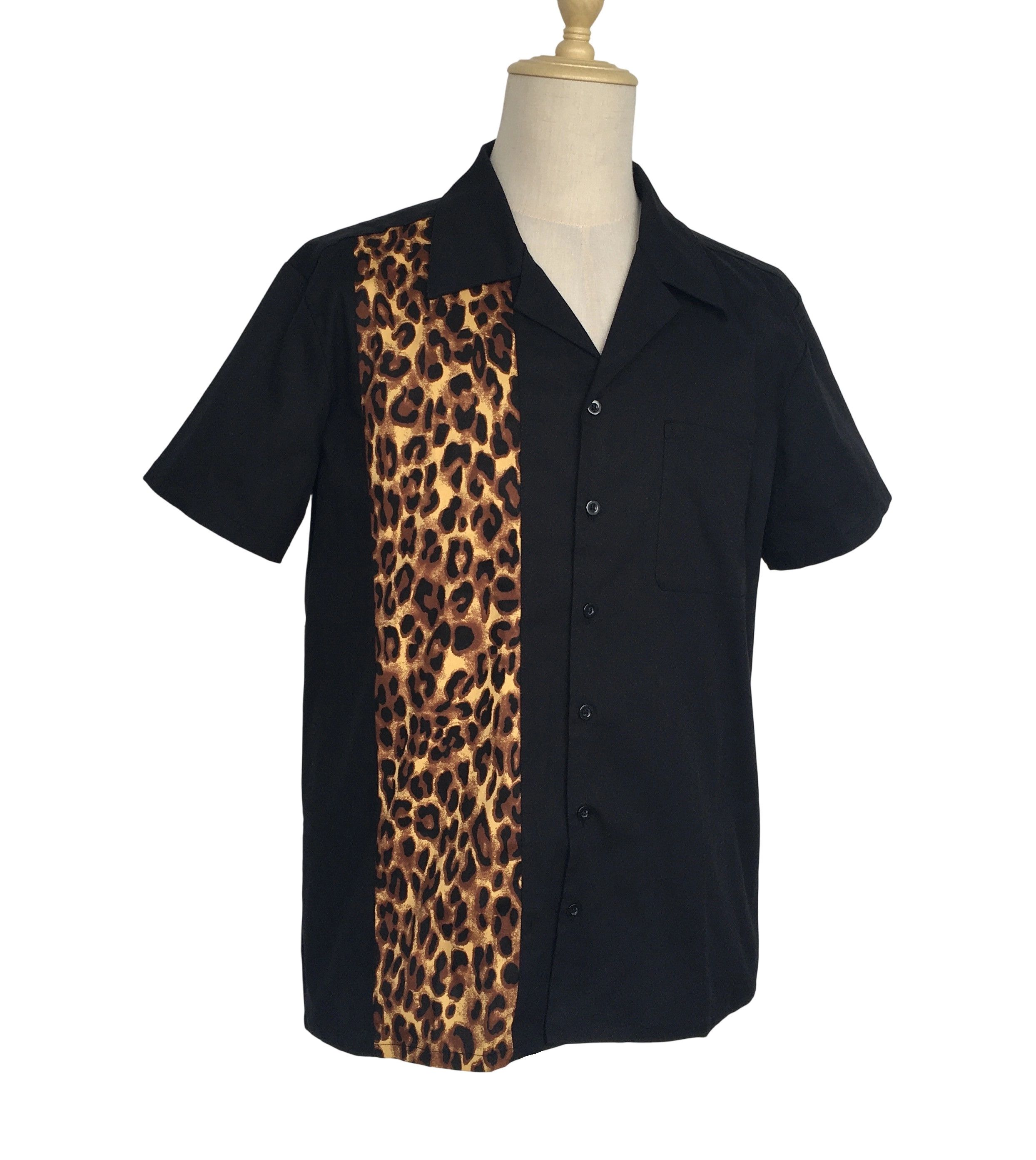 Other Retro Casual Men Shirts Cotton Leopard Panel Size US XXL / EU 58 / 5 - 2 Thumbnail