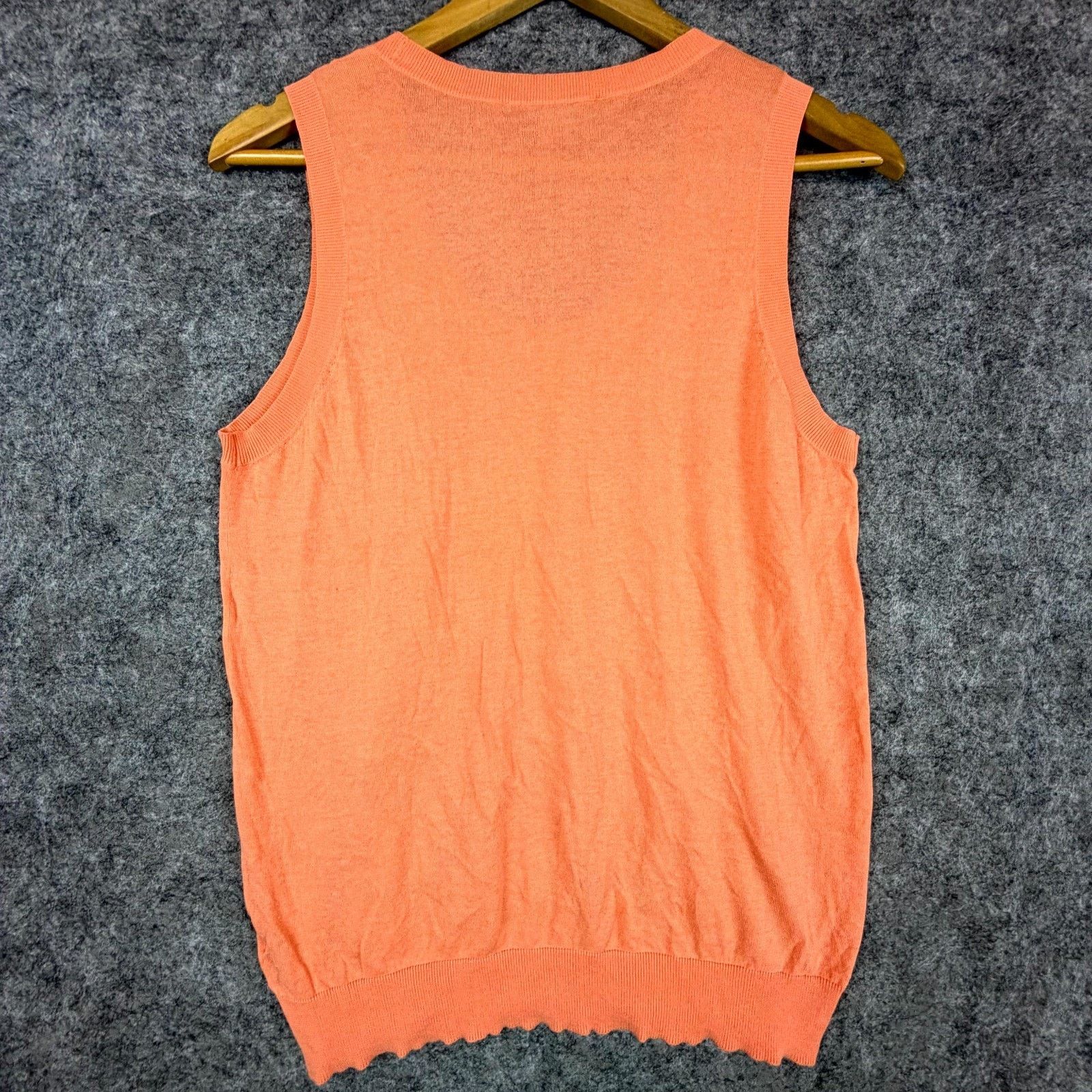 Magaschoni Magaschoni New York Sweater Womens Large Orange Sleeveless Size L / US 10 / IT 46 - 2 Thumbnail