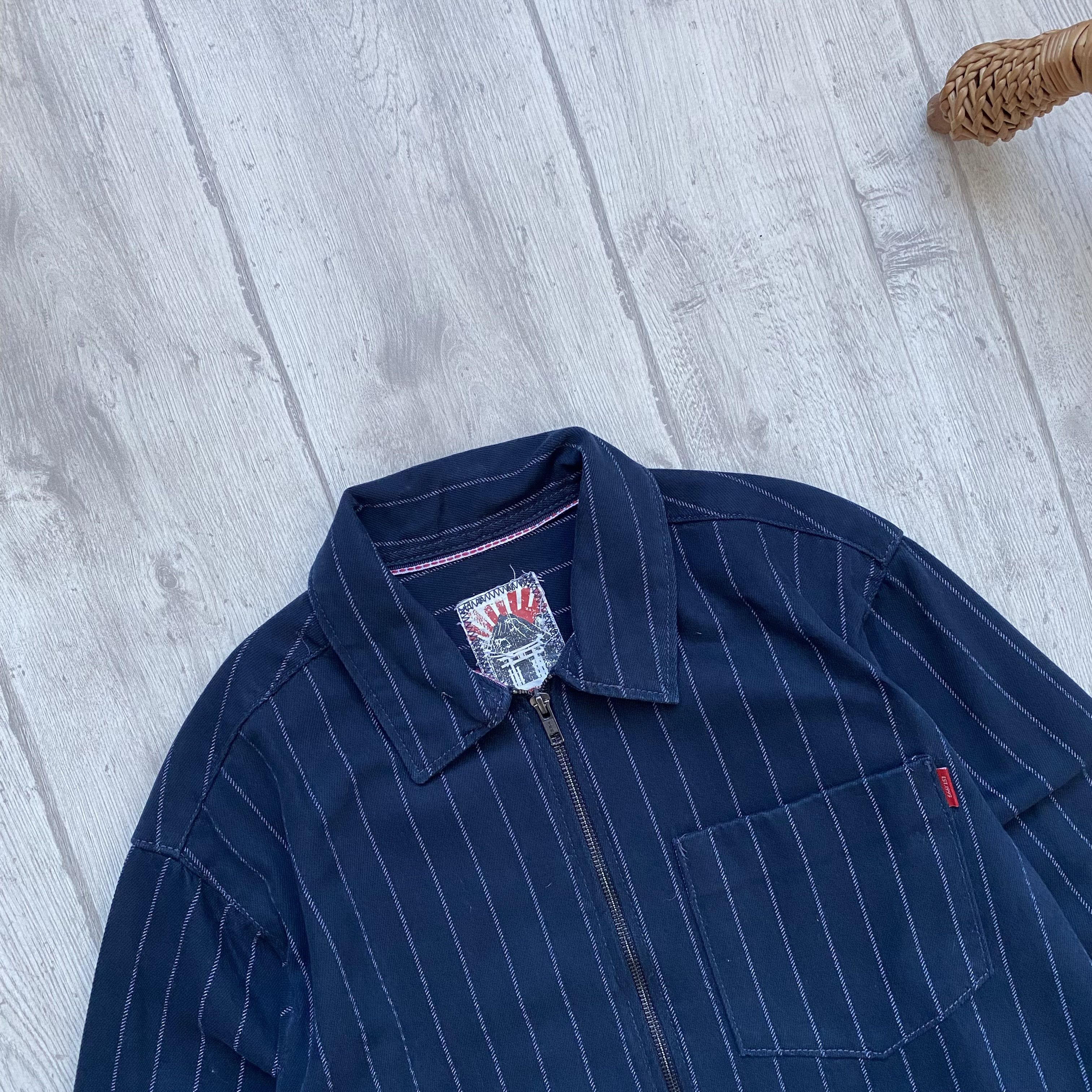 Japanese Brand 🔥Hand Made Japan Striped Jeans Overshrit Jacket INDICODE Size US M / EU 48-50 / 2 - 3 Thumbnail