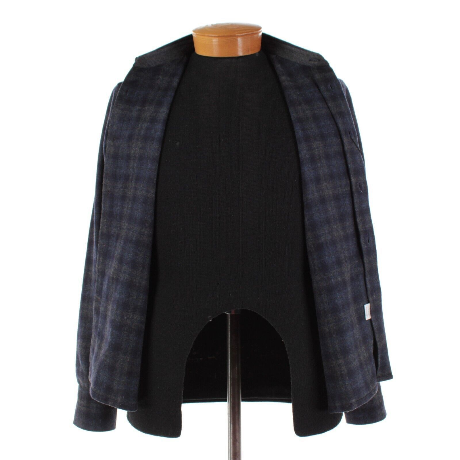 Luciano Barbera Luciano Barbera Overshirt Size S US In Blue Wool Blend Size US S / EU 44-46 / 1 - 6 Thumbnail