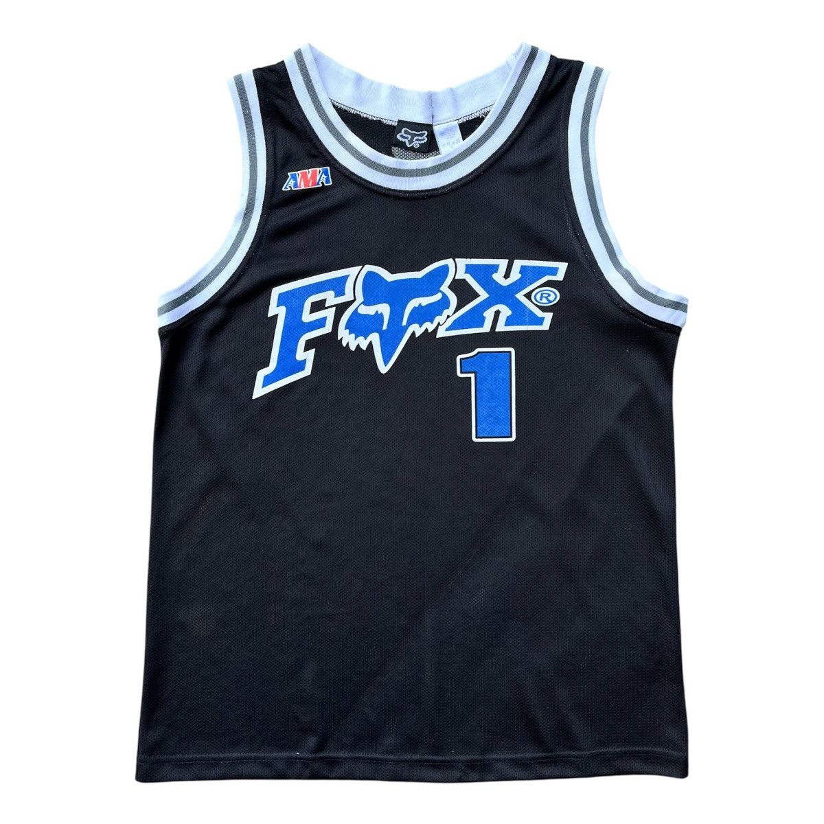 Vintage Fox Racing Jersey Tank – Black/Blue – AMA Motocross