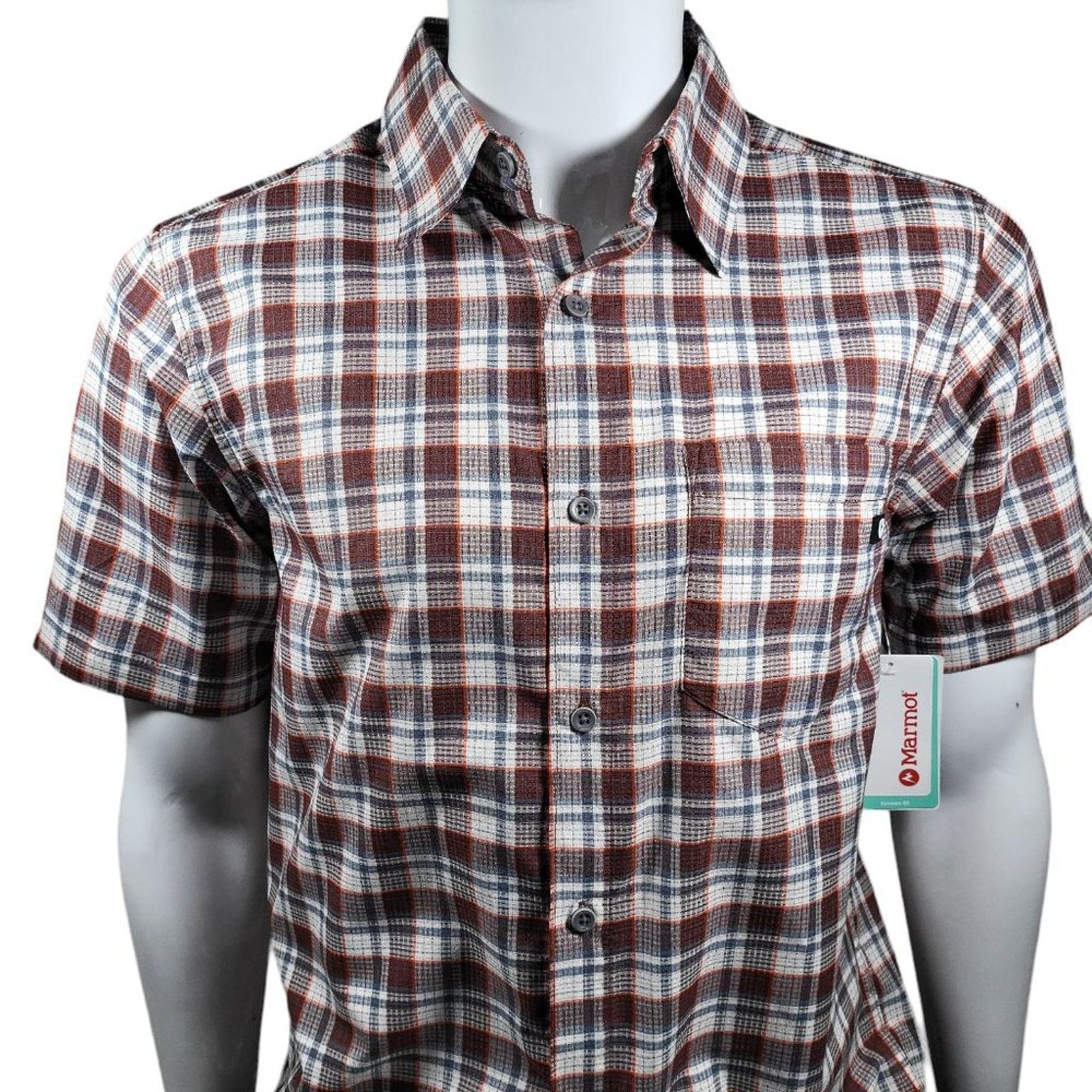 Marmot NWT MARMOT Syrocco Short Sleeve Button Up Whiskey Brown SM Size US S / EU 44-46 / 1 - 8 Thumbnail
