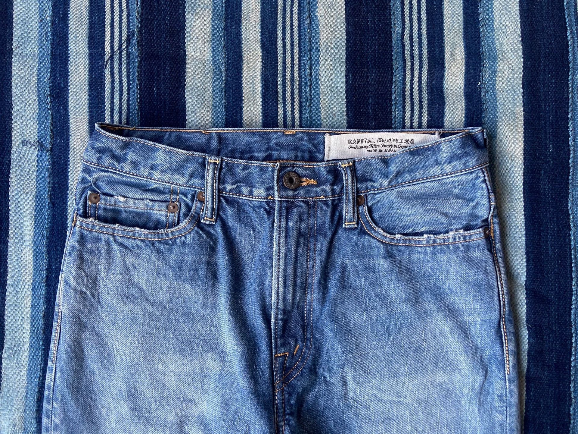 Kapital KAPITAL 14oz 5p monkey Cisco vintage wash jeans 32 Japan Size US 32 / EU 48 - 3 Thumbnail