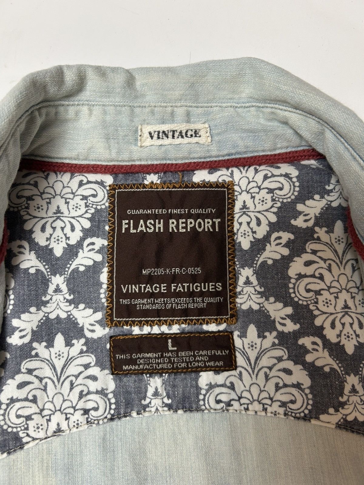 If Six Was Nine × Vintage VINTAGE TIE DIE FLASH REPORT BUTTON UP JACKET Size L / US 10 / IT 46 - 6 Thumbnail