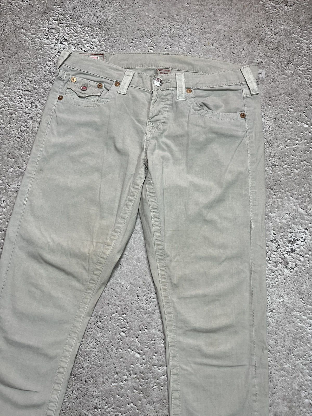 True Religion True Religion Cameron Beige Jeans Women’s Size L Made in USA Size 34" / US 12 / IT 48 - 13 Thumbnail