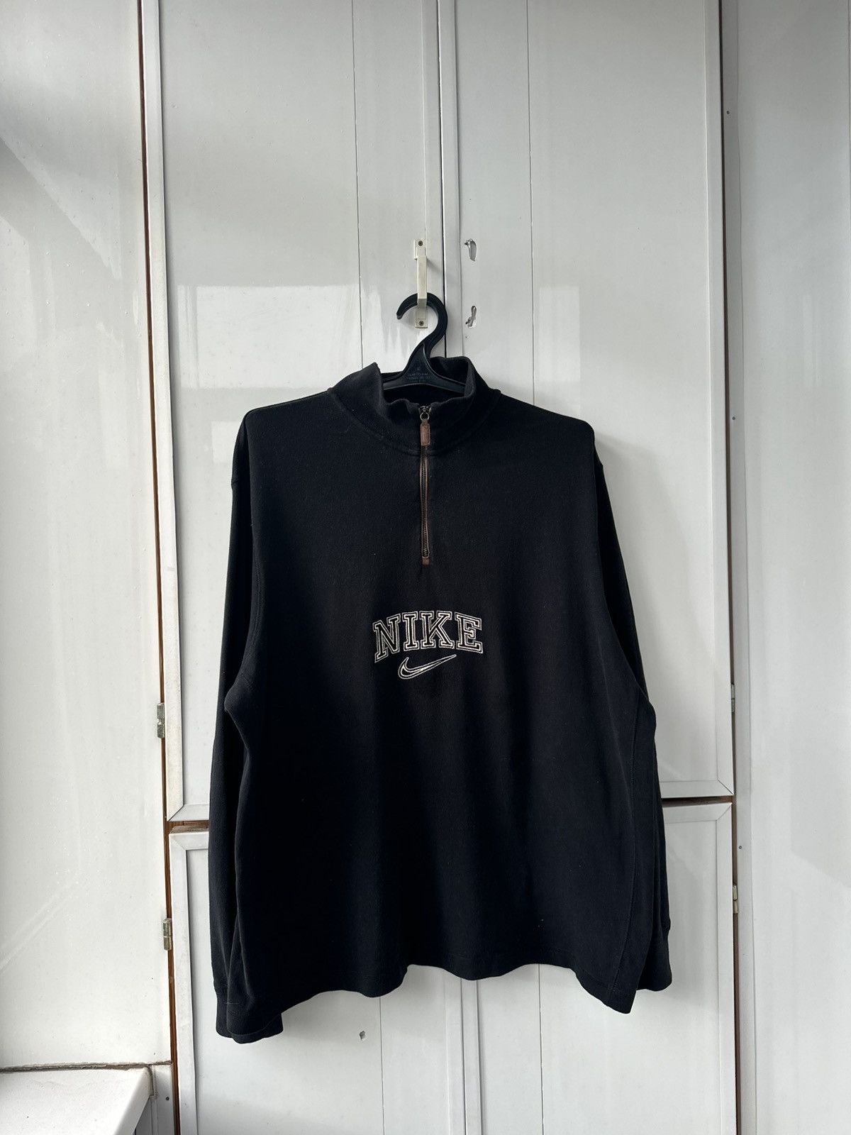 Nike Vintage Nike 1/3 Zip Sweatshirt Big Logo Size US L / EU 52-54 / 3 - 1 Thumbnail