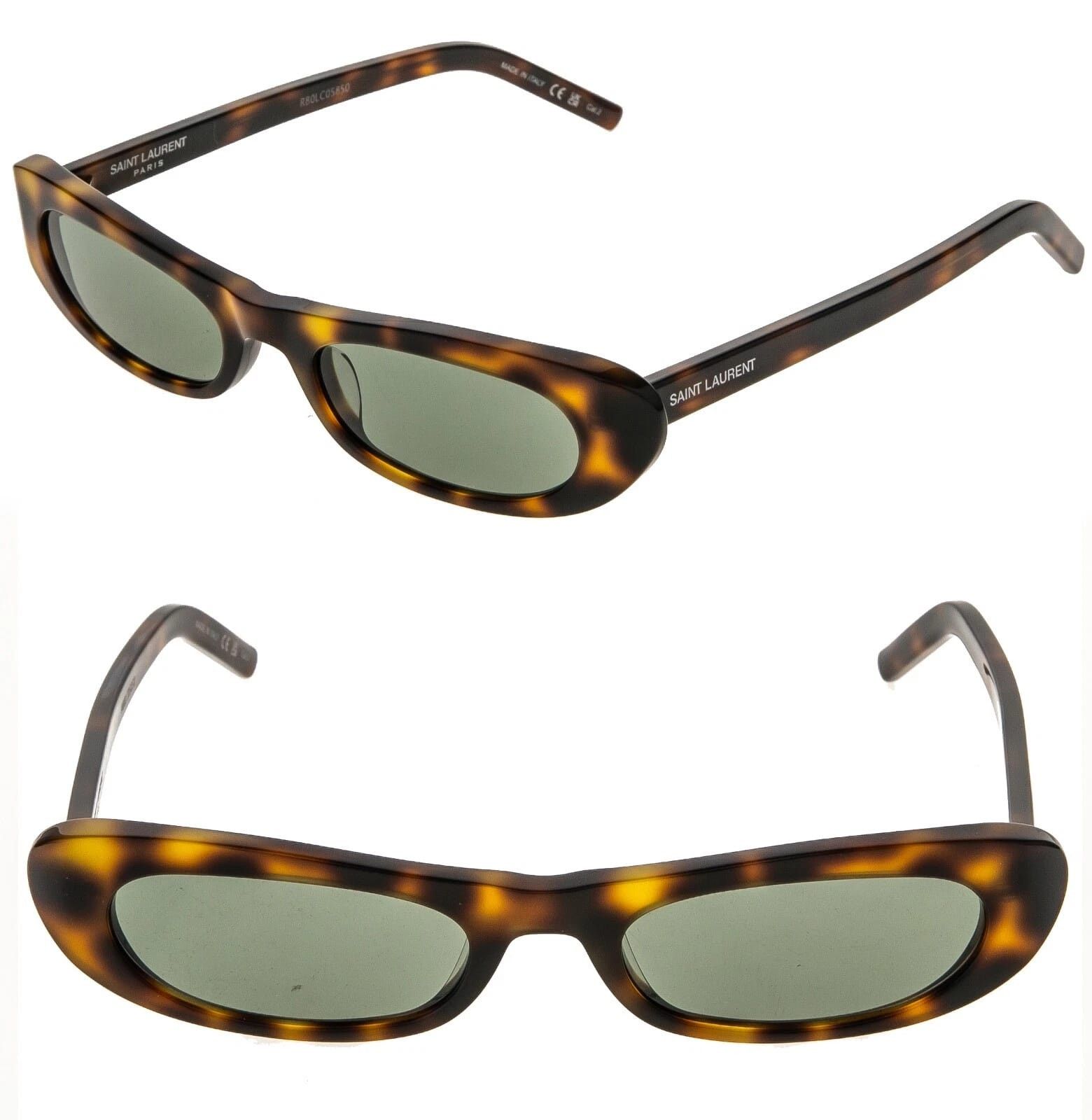 Yves Saint Laurent SAINT LAURENT SHADE SL 557 SL557 Brown Green Narrow Slim 002 Size ONE SIZE - 1 Thumbnail