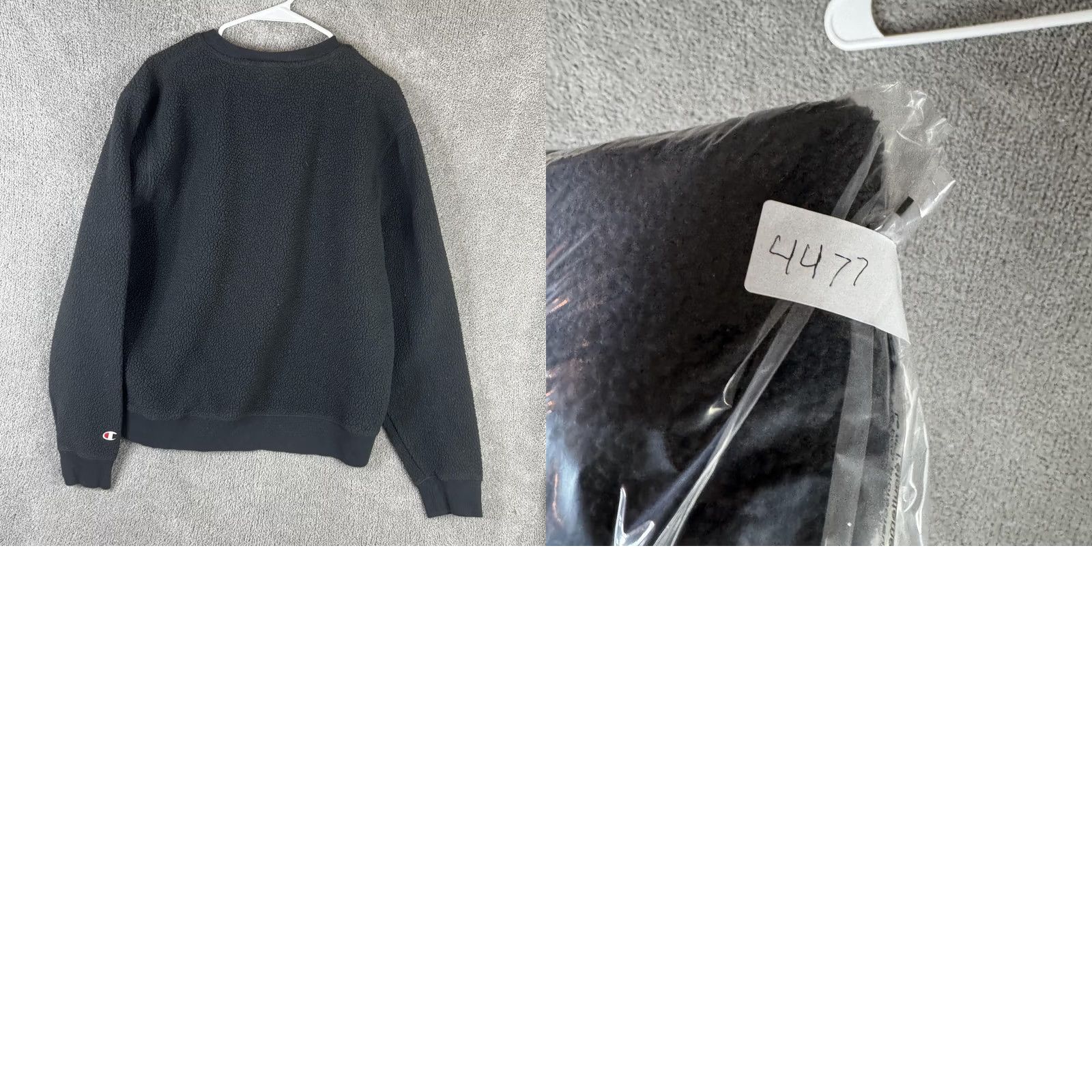 Champion Champion Sweatshirt Mens Medium Black Sherpa Fleece Pullover Logo Chest Pocket Size US M / EU 48-50 / 2 - 9 Thumbnail