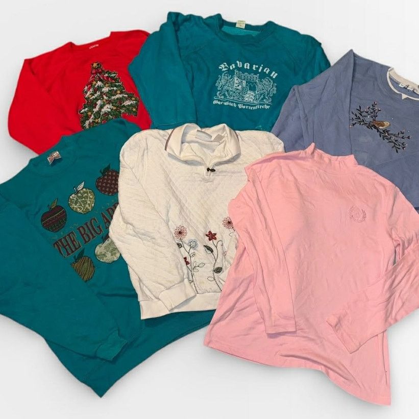 Other 6 Pullover Crewneck Sweatshirts Sweaters VINTAGE Large Size L / US 10 / IT 46 - 5 Thumbnail
