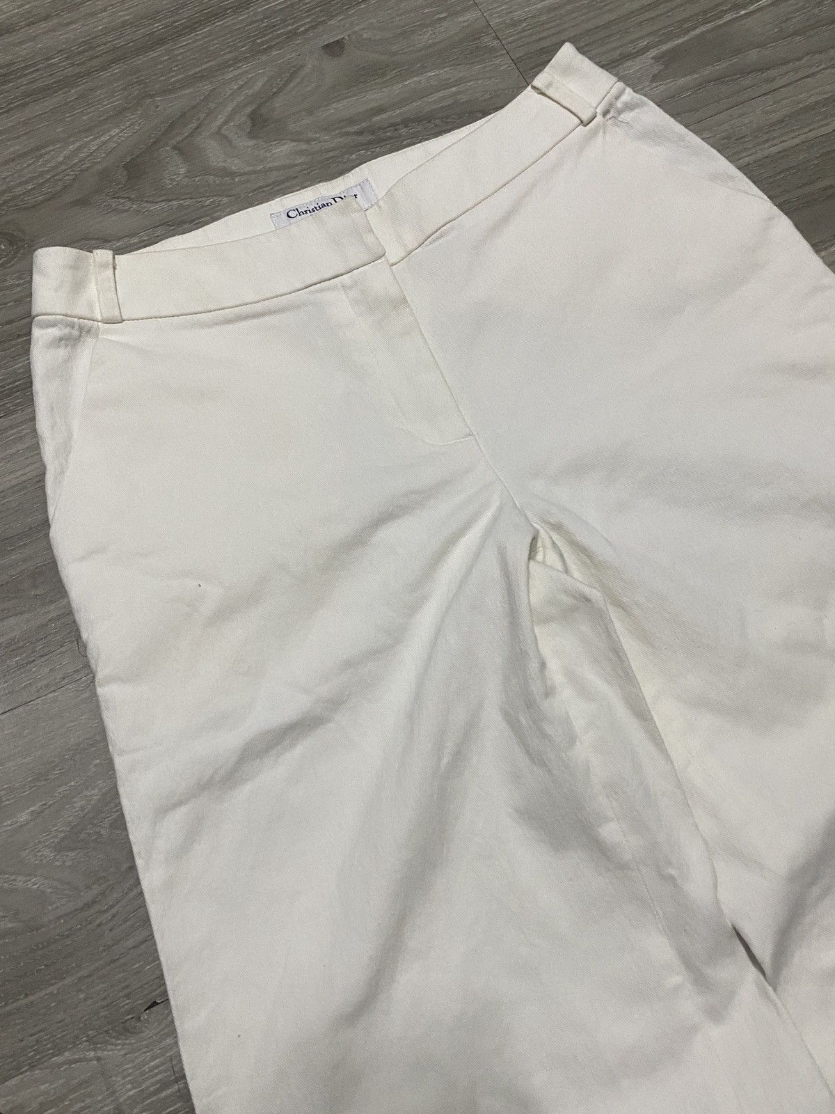 Dior Dior - John Galliano - Flare Wide Leg Denim White Pants Size 26" / US 2 / IT 38 - 2 Thumbnail