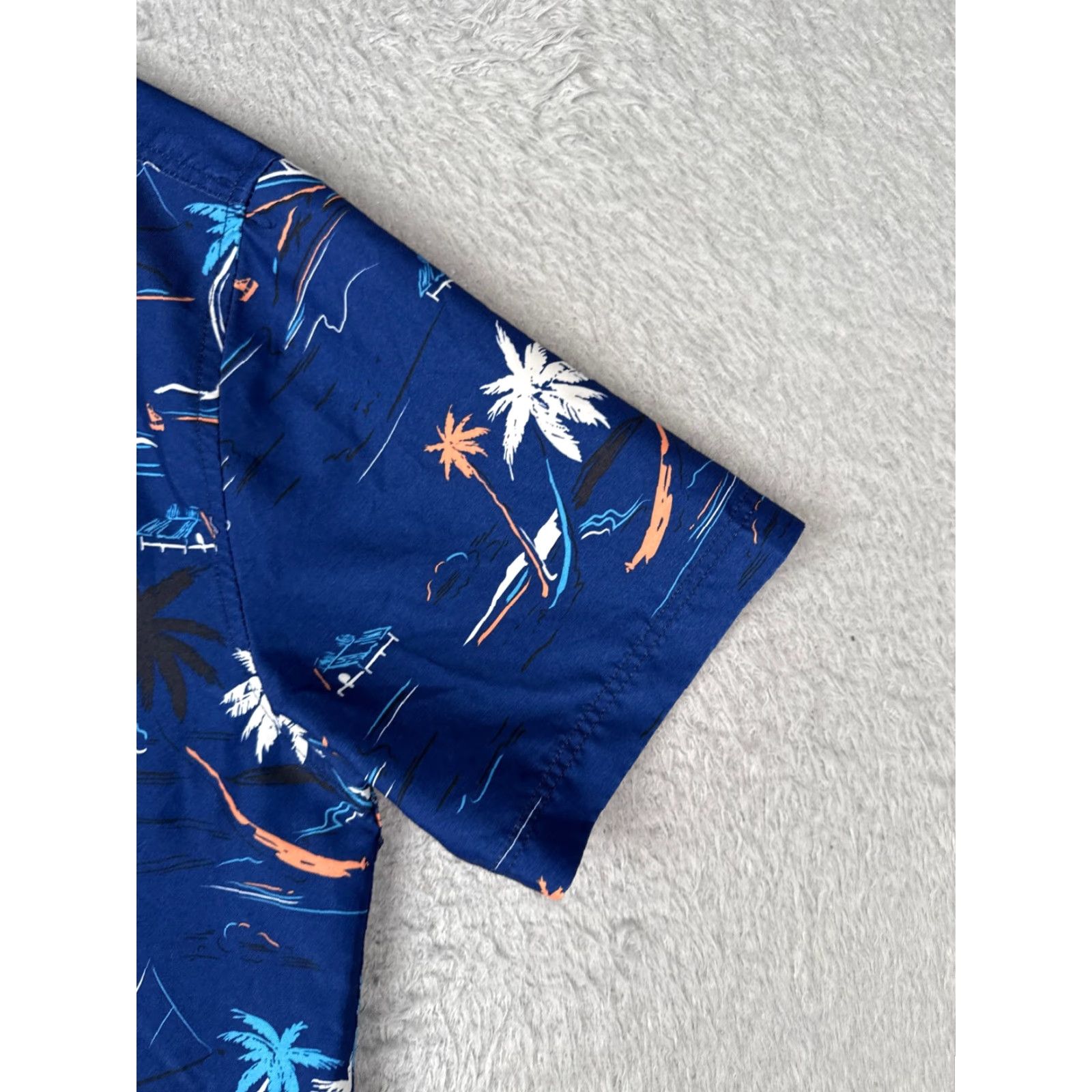 Sovereign Code Sovereign Code Shirt Men Medium Blue Button Up Hawaiian 100% Cotton Palm Hut Size US M / EU 48-50 / 2 - 2 Thumbnail