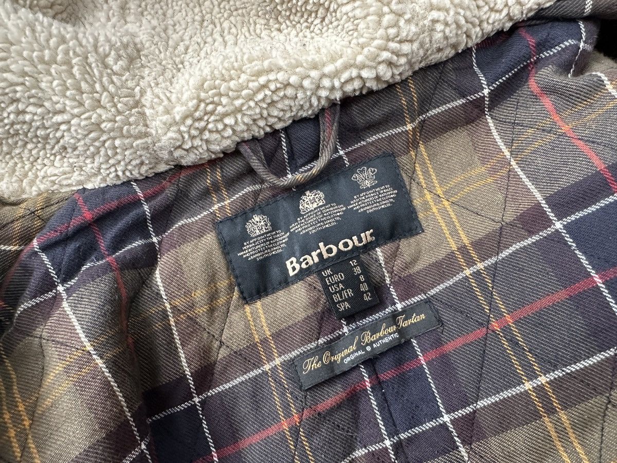 Barbour BARBOUR KELSALL Wax Parka Jacket Fur Hood Women’s Coat Size M / US 6-8 / IT 42-44 - 8 Thumbnail