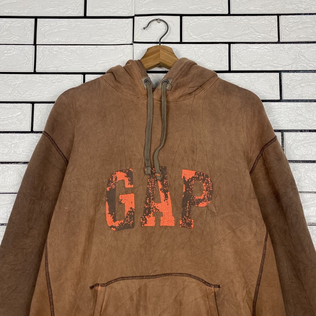 Japanese Brand Trashed Distressed Punk Design Hoodie Gap Big Logo Size US XL / EU 56 / 4 - 14 Thumbnail