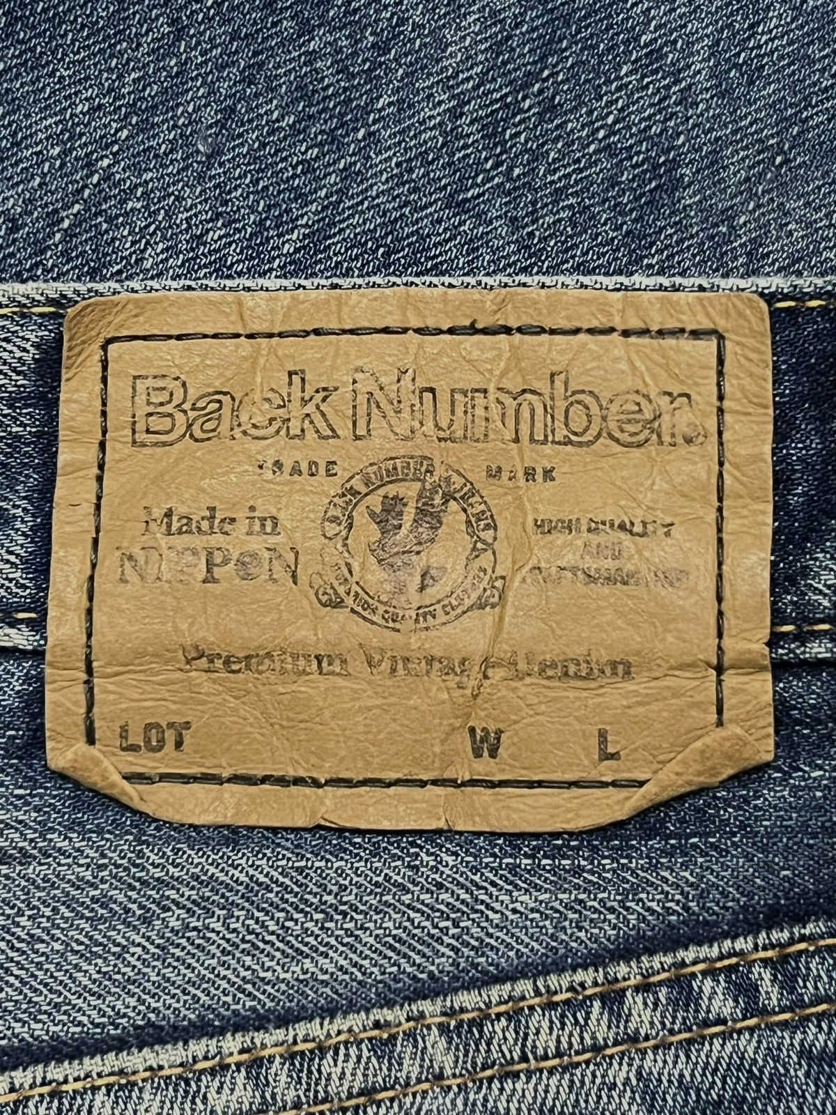 Japanese Brand Vintage Back Number Nippon Japan - Faded Rusty Wash Jeans Size US 33 - 11 Thumbnail