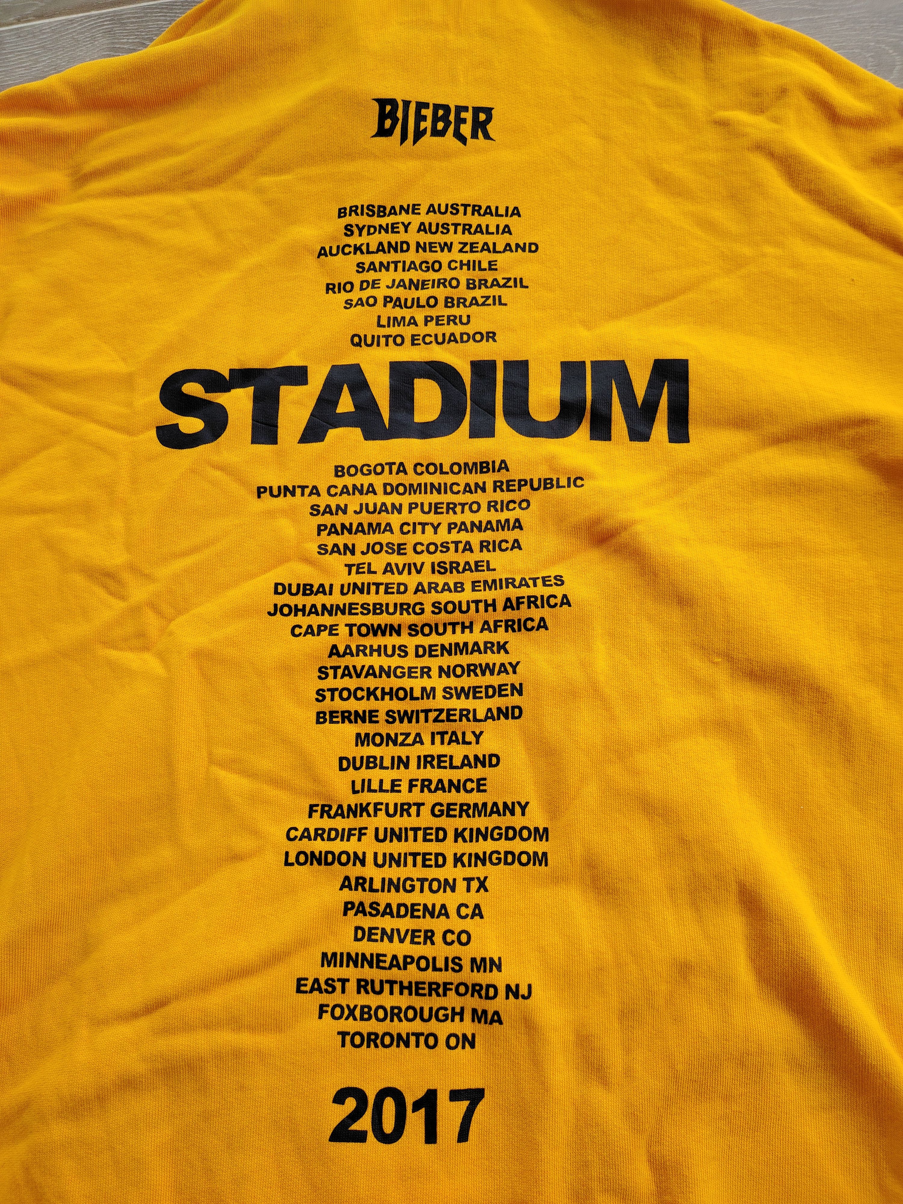 Justin Bieber 2017 Justin Bieber Merch Stadium Graphic Print Hoodie Size US M / EU 48-50 / 2 - 4 Thumbnail