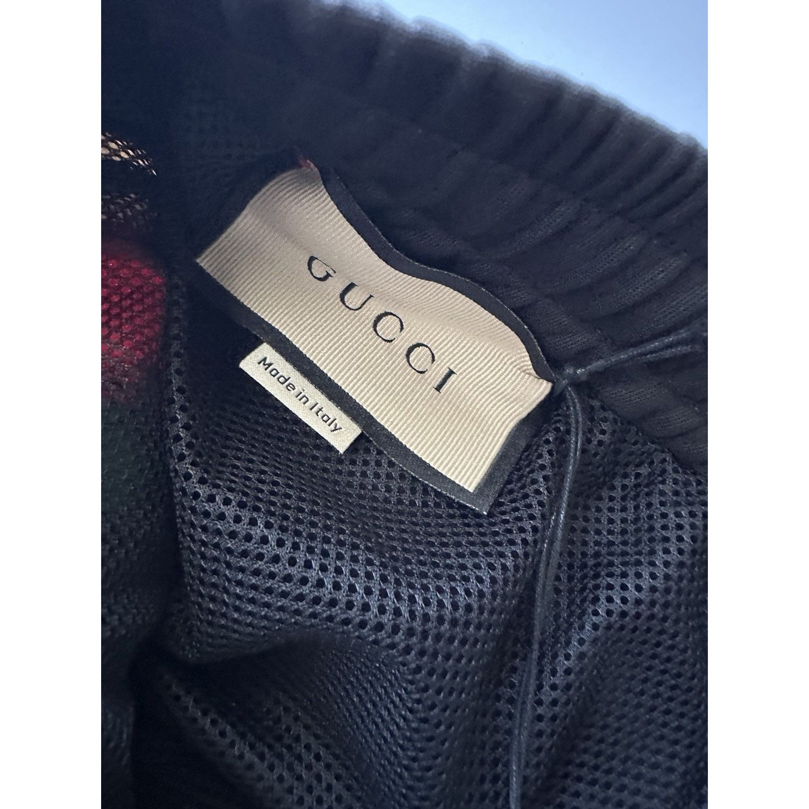 Gucci Neoprene Black Web Jogging Pants 3XL (36”) 698461
