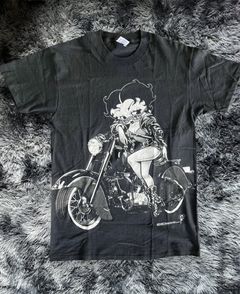 Vintage Vintage 2003 Betty Boop Black T Shirt Motorcycle