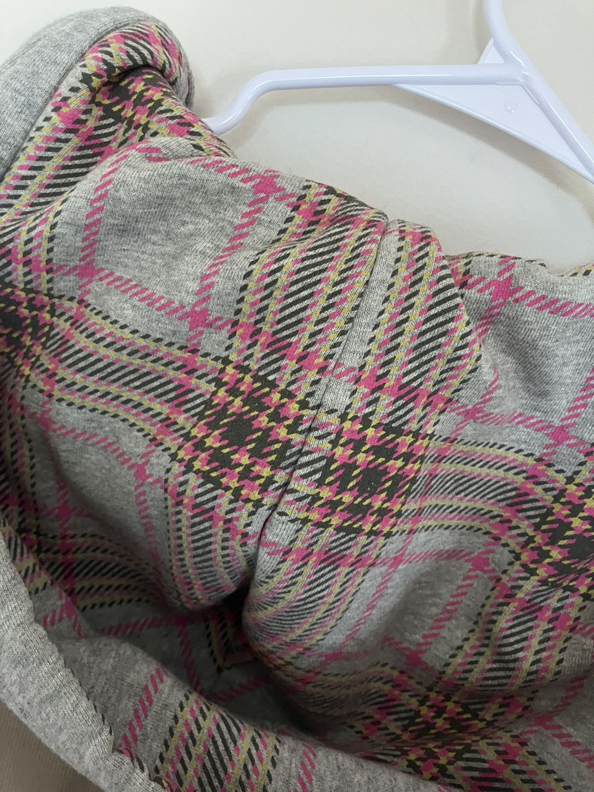 PPFM PPFM Beige Blazer w/ Patterned Plaid Hood Size 46L - 3 Thumbnail