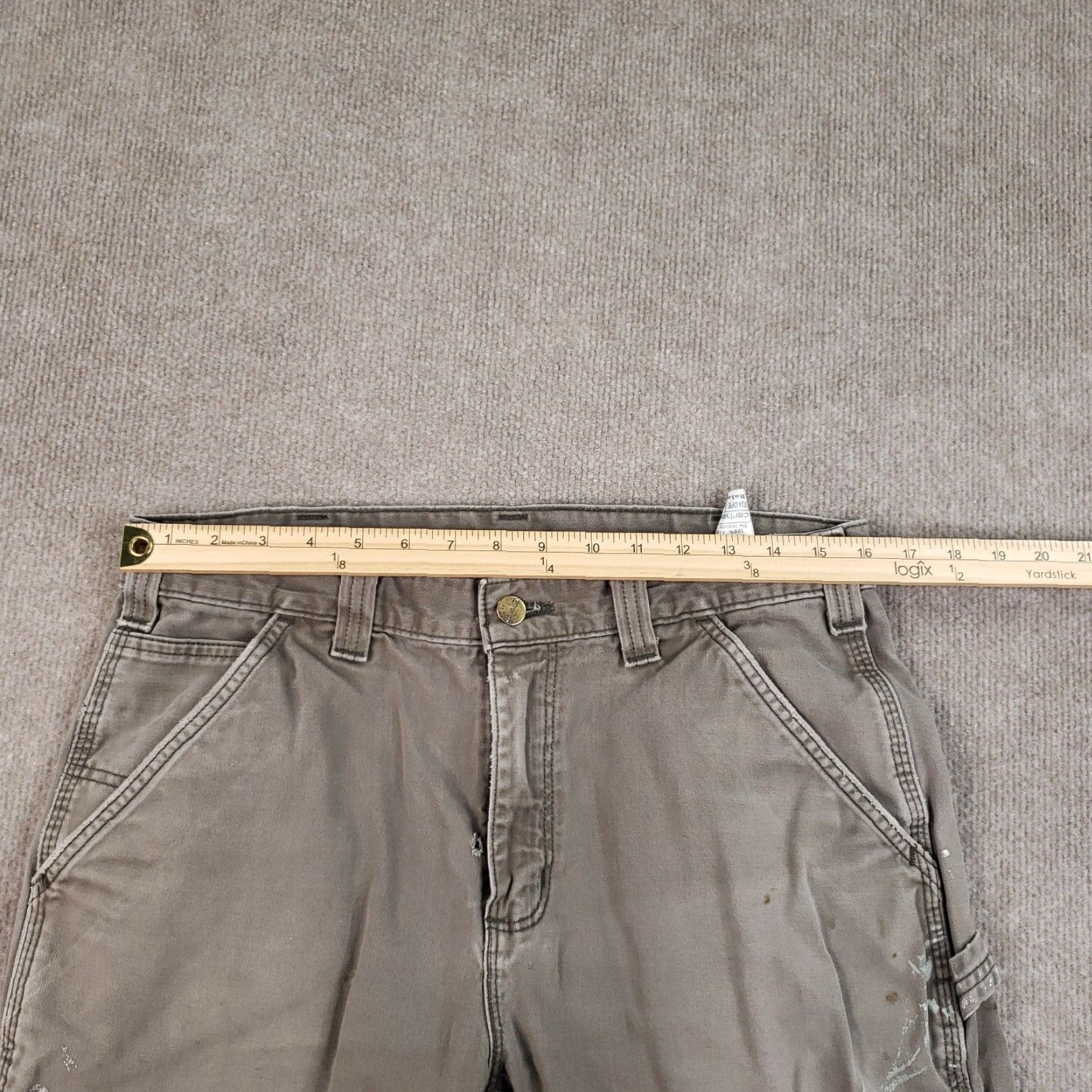 Carhartt Carhartt Pants Men 33x32 Green Relaxed Fit Carpenter Workwear Mens Size US 33 - 4 Thumbnail