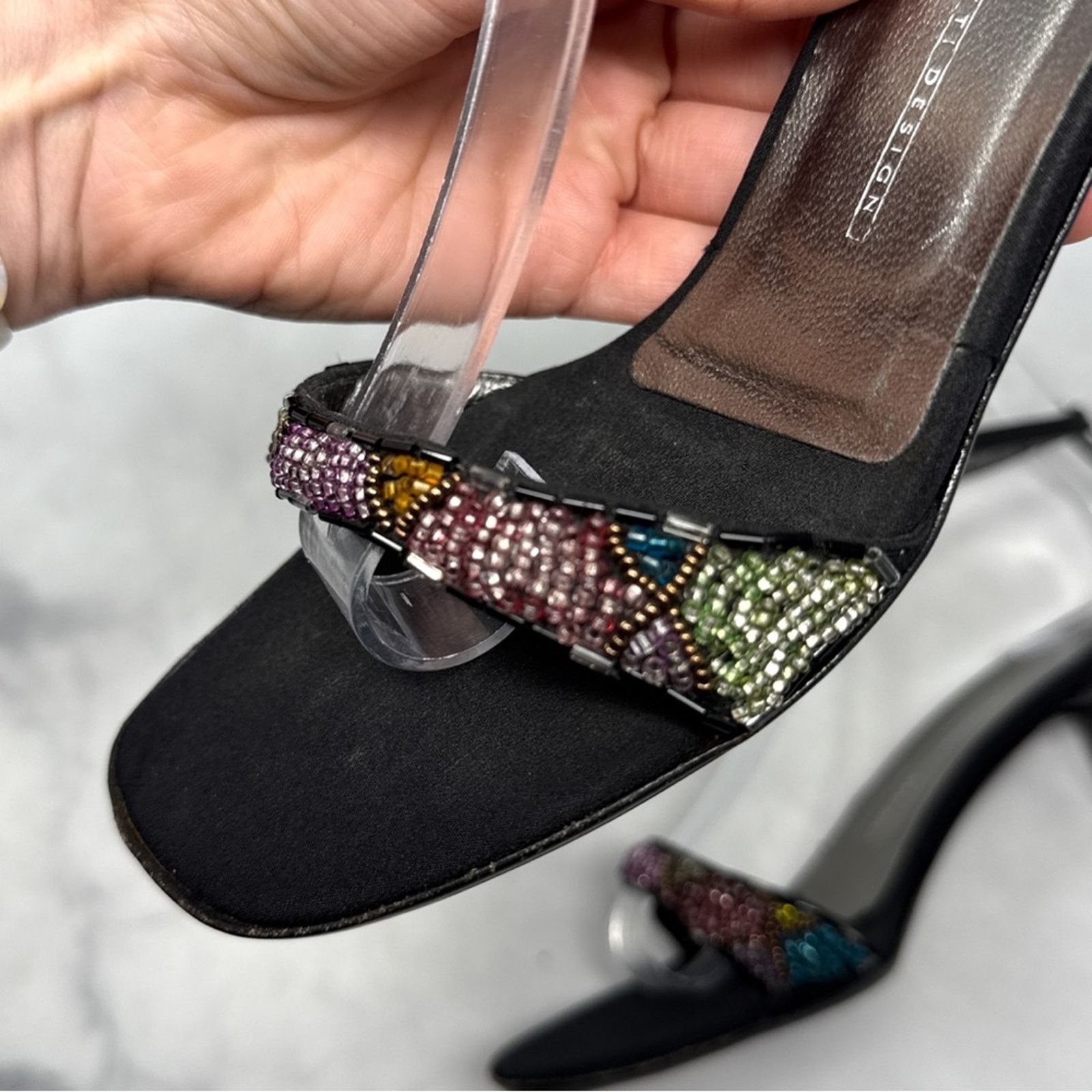 Giuseppe Zanotti Giuseppe Zanotti Vintage 90s Y2K Bead AnkleStrap Kitten Heel Size US 7 / IT 37 - 3 Thumbnail