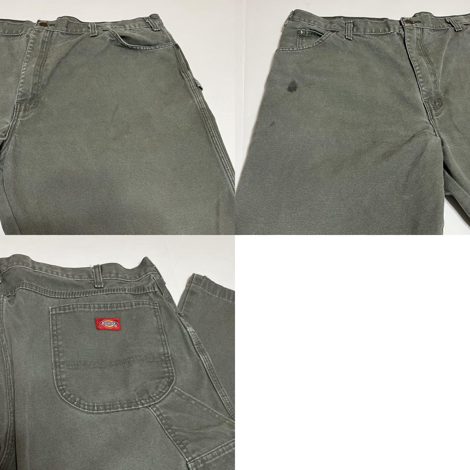 Dickies Dickies Carpenter Pants Green Canvas Workwear Mens Tag 42x30 Measure 42x27 Stain Size US 42 / EU 58 - 8 Thumbnail