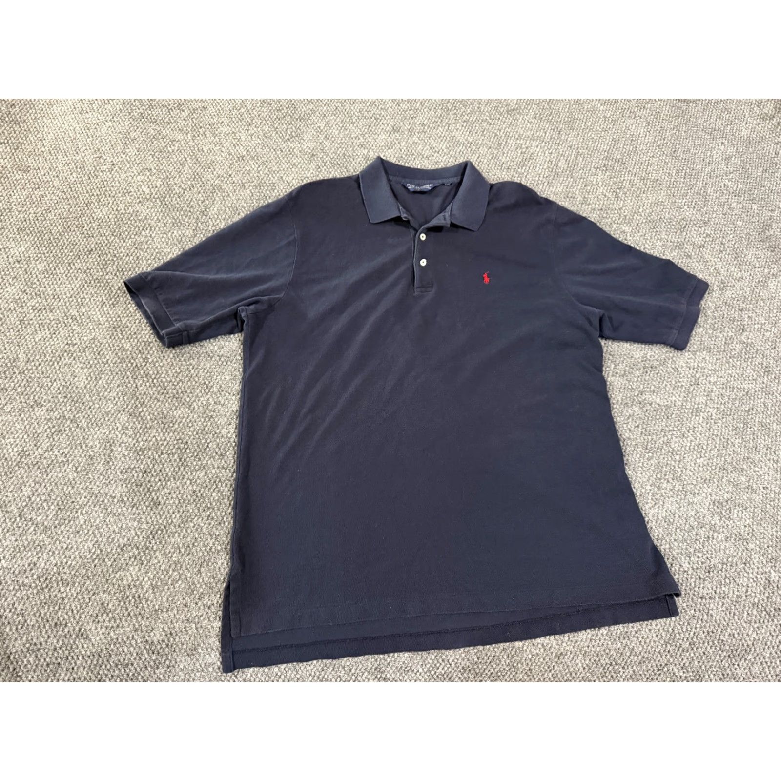 Polo Ralph Lauren VINTAGE Polo Golf Ralph Lauren polo shirt mens XL navy short sleeve embroidered logo Size US XL / EU 56 / 4 - 2 Thumbnail