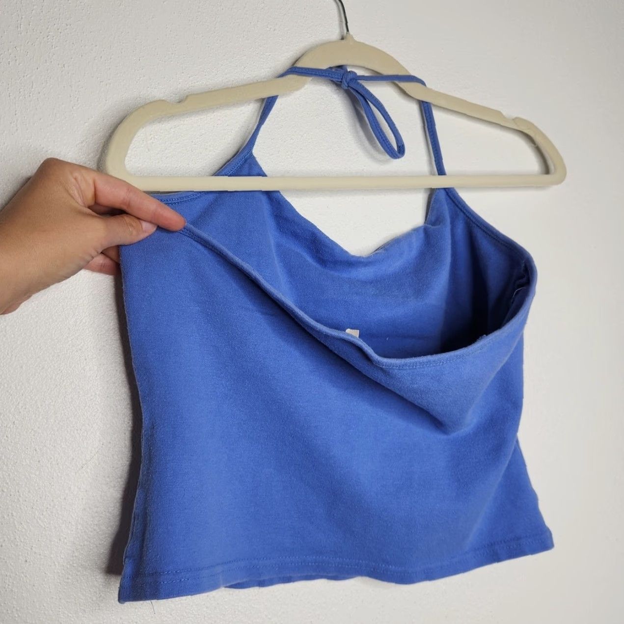 Vintage VINTAGE Androgyne Tank Shirt Women M Blue Fairy Whimsy 90s Go Out Tank Top Crop Halter Emo Grunge Size M / US 6-8 / IT 42-44 - 3 Thumbnail