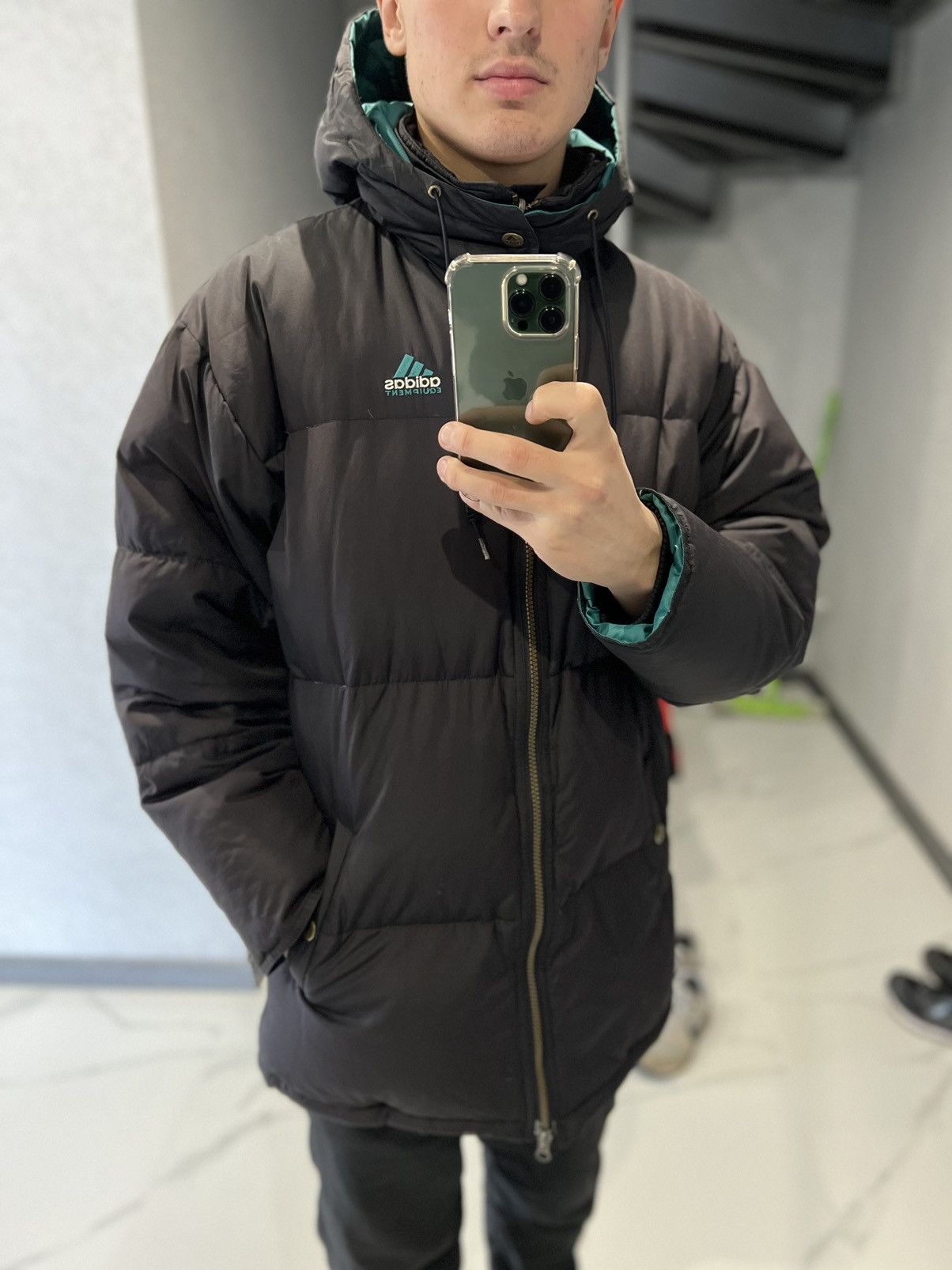 Adidas Vintage 90s Adidas Equipment down puffer jacket mens size M Size US M / EU 48-50 / 2 - 6 Thumbnail