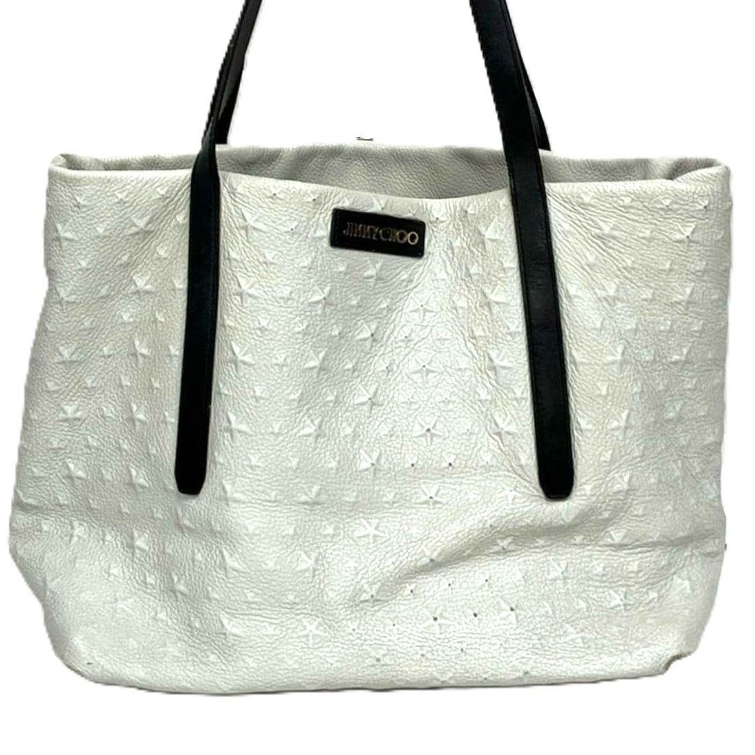 Jimmy Choo Jimmy Choo White Star Studded Embossed Leather Tote Bag Size ONE SIZE - 4 Thumbnail