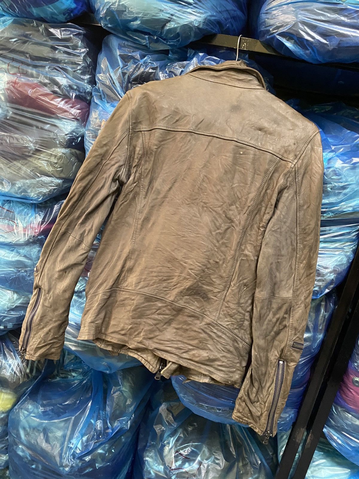 AZ by junhashimoto AZ Distressed Leather Moto Jacket Multiple Zippers Buckles Size US S / EU 44-46 / 1 - 12 Thumbnail