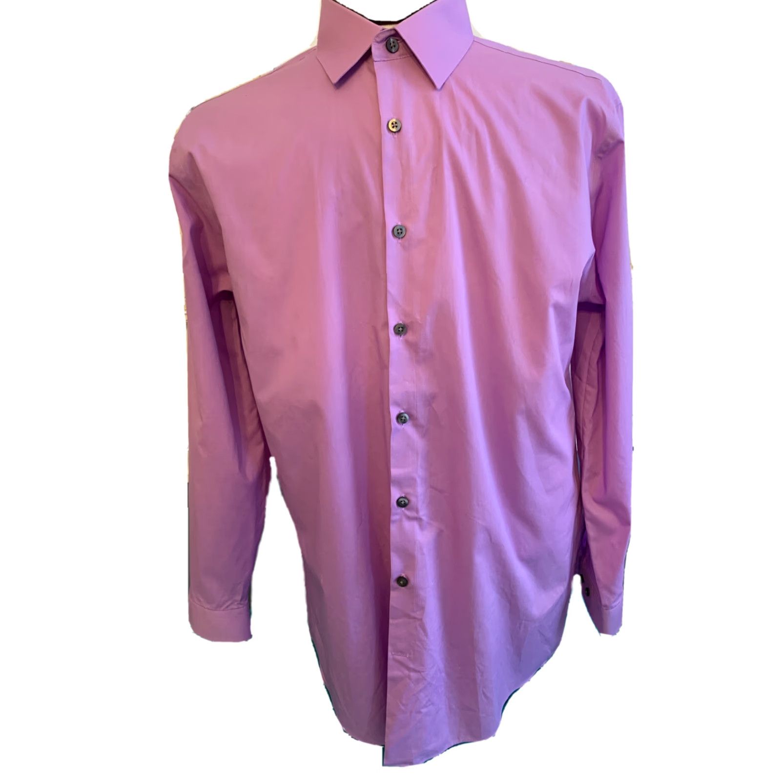 Vintage J.Ferrar Slim Men's Large Light Purple Button Down Shirt Size US L / EU 52-54 / 3 - 2 Thumbnail