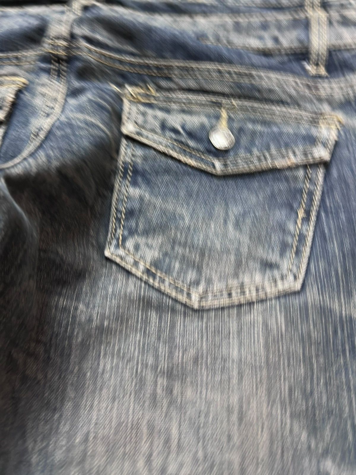 If Six Was Nine Vintage Daily Topics Double Waist Grunge Honeycomb Denim Size US 34 / EU 50 - 9 Thumbnail