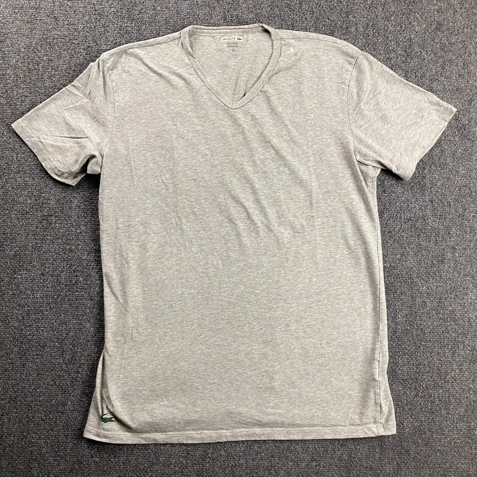Lacoste Lacoste Shirt Men's Extra Large Gray Casual V-Neck Adults XL Size US XL / EU 56 / 4 - 1 Thumbnail