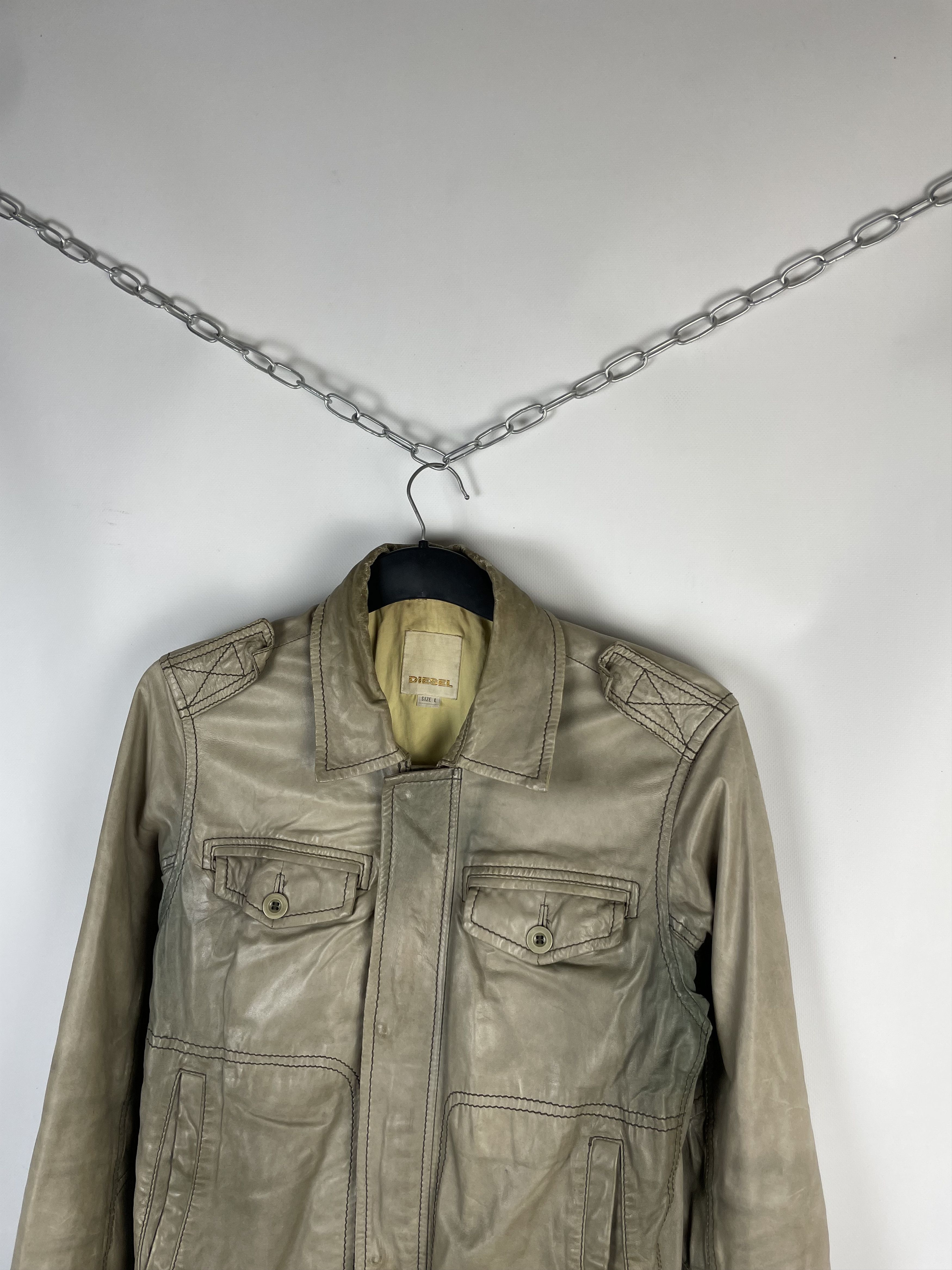 Diesel Vintage Diesel Leather Jacket Size US L / EU 52-54 / 3 - 4 Thumbnail