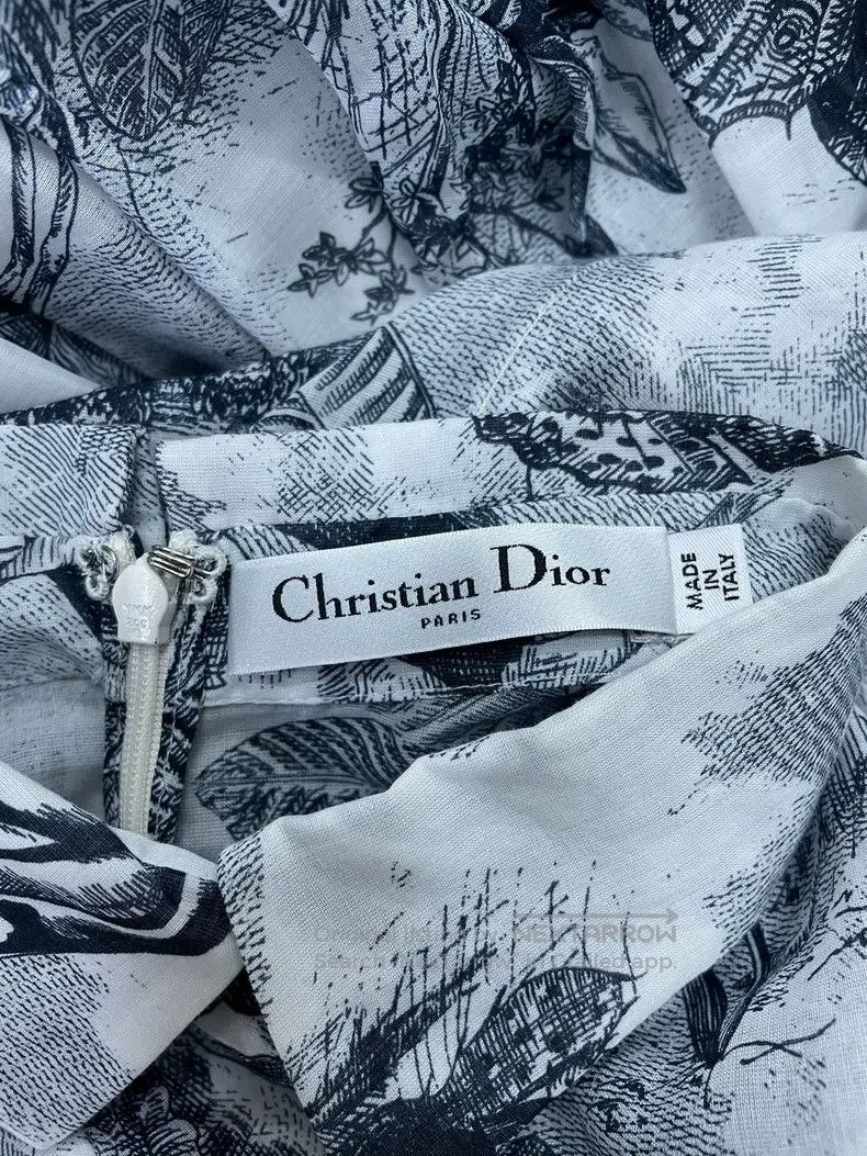 Dior Dior Printed short-sleeved long dress Size XXS / US 00 / IT 34 - 5 Thumbnail