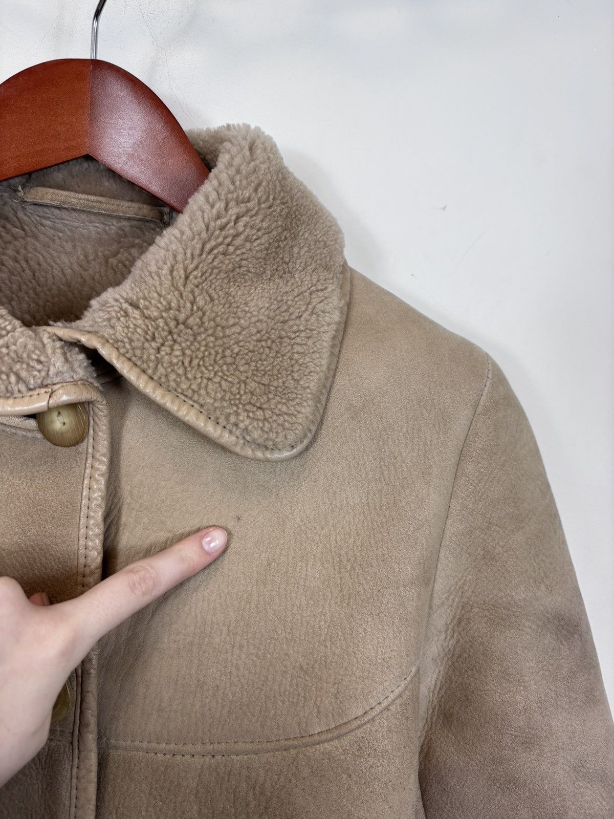 Sawyer of Napa Vintage Sawyer Of Napa Women’s Fur Shearling Sheepskin Coat Size L / US 10 / IT 46 - 5 Thumbnail