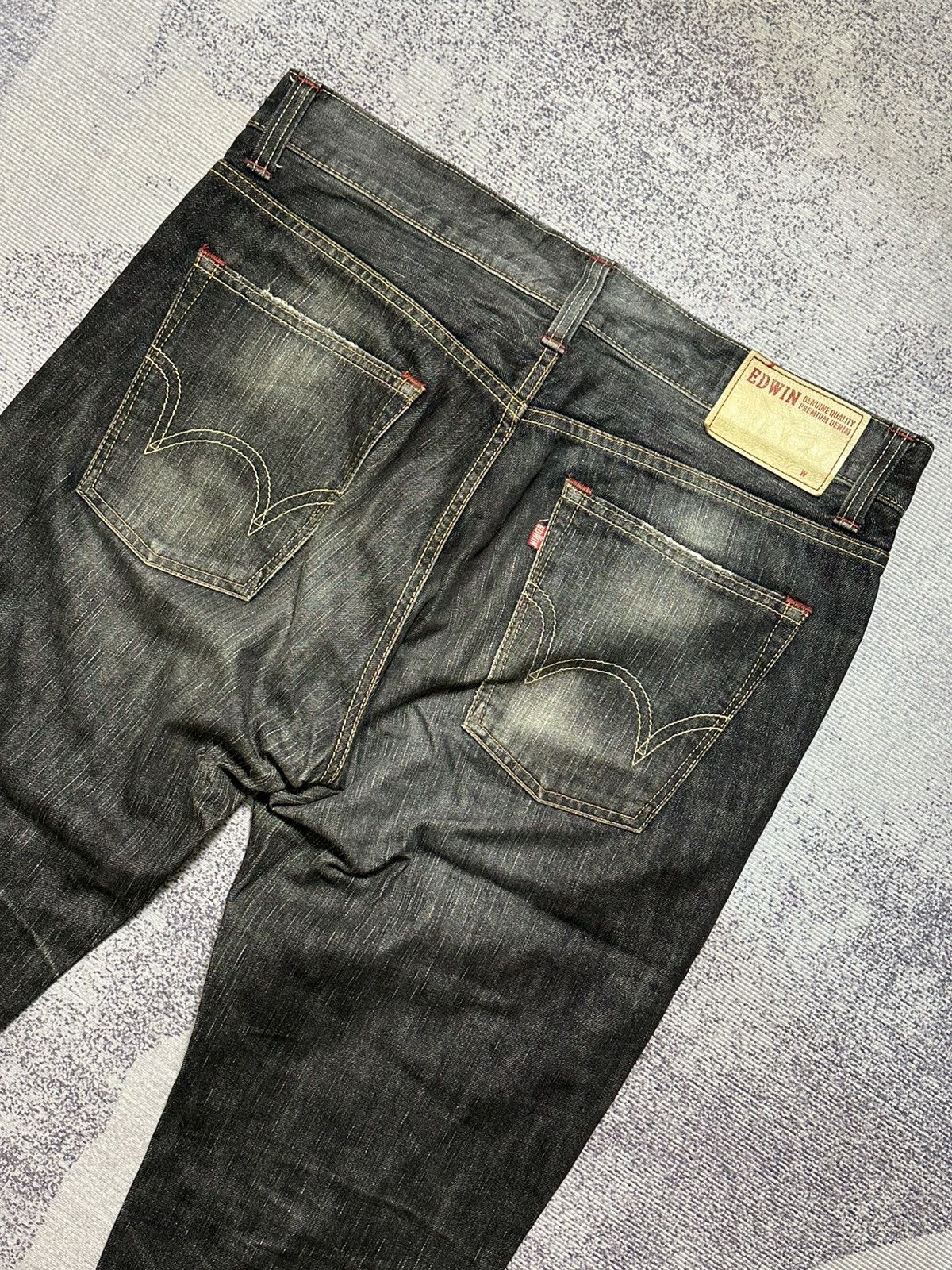 Undercover × Uniqlo 2000s Edwin 512 Flare Distressed Washed Denim Size US 32 / EU 48 - 11 Thumbnail