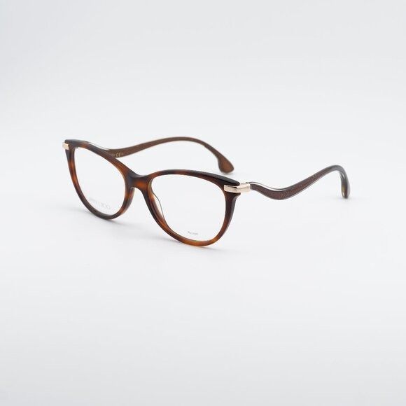 Jimmy Choo Jimmy Choo JC258 0086 00 Eyeglasses Havana/Gold 54mm Cat Eye Size ONE SIZE - 1 Thumbnail