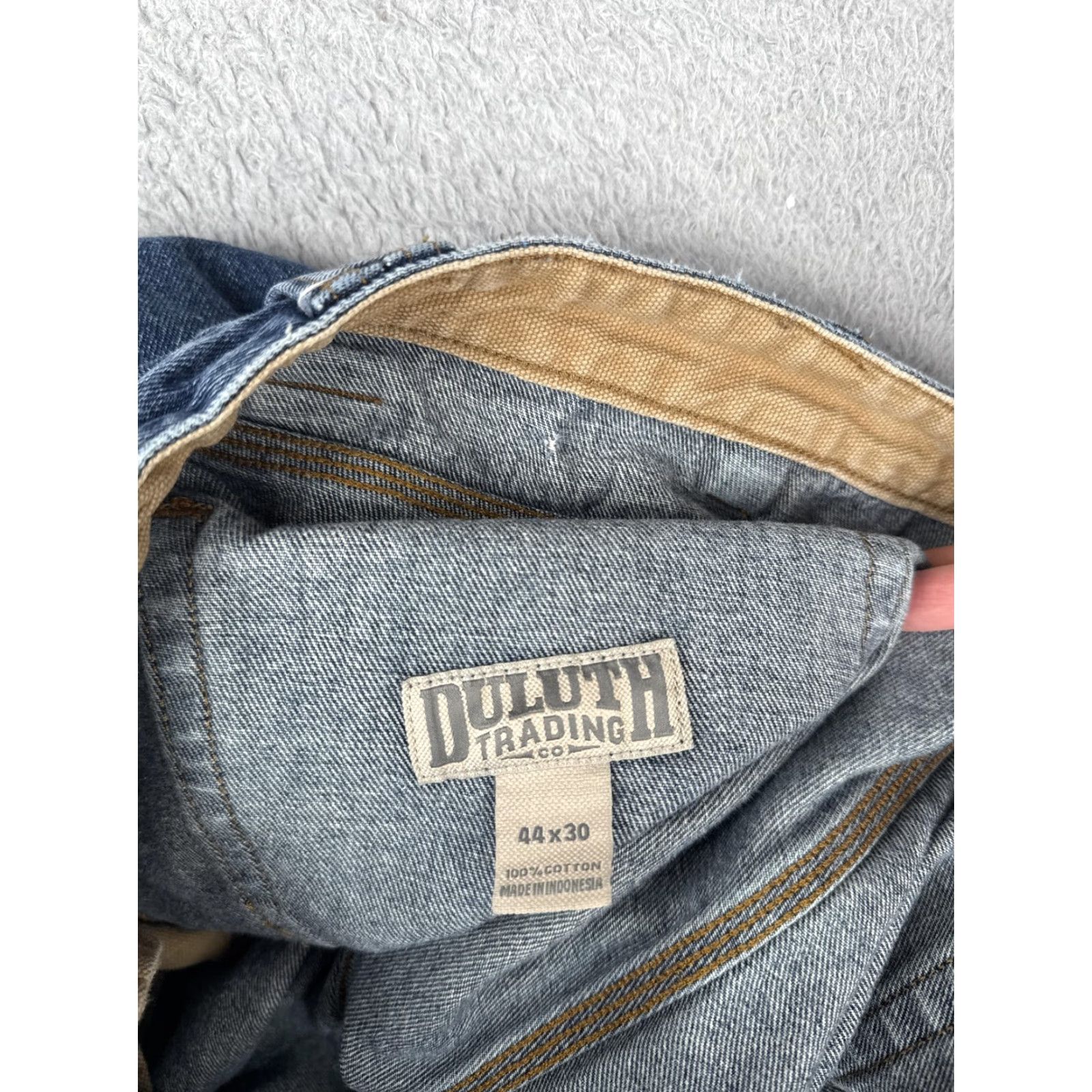 Denime Duluth Carpenter Jeans Mens 44x30 Blue Denim Workwear Hammer Loop Jeans Mens Straight 5-Pocket Denim Cotton USA Logo Vintage No Size US 44 / EU 60 - 6 Thumbnail