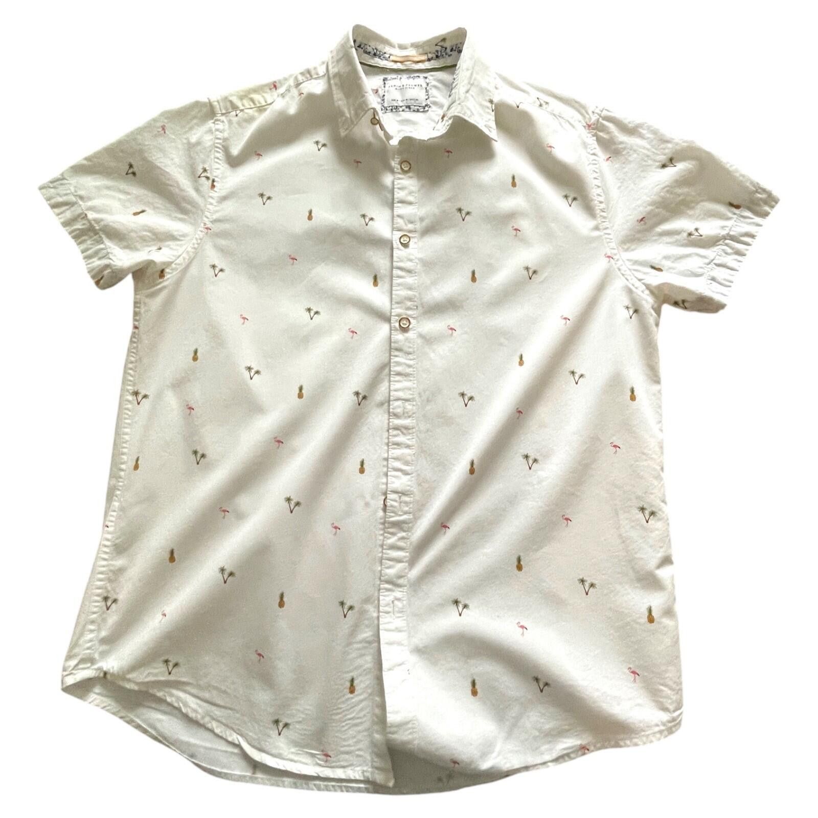 Other Denim & Flower Shirt Mens M Tropical Button Down CLEAN! Size US M / EU 48-50 / 2 - 5 Thumbnail