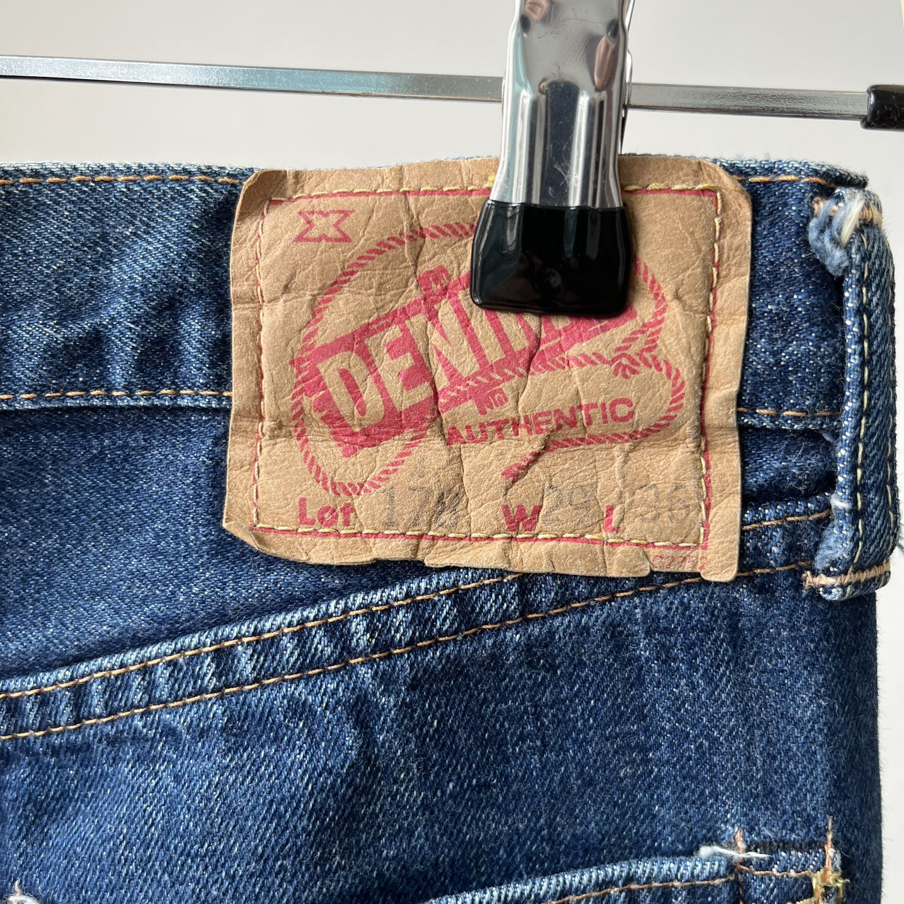Denime Size 27x32.5 Vintage 90s Denime Big E Redline Jeans S1520 Size US 27 - 11 Thumbnail